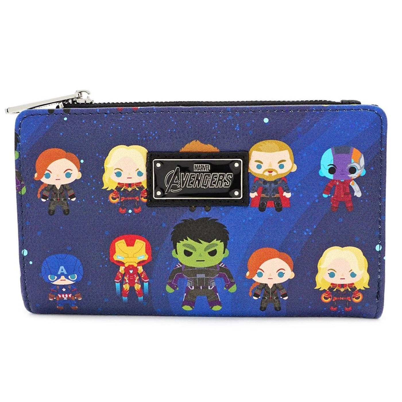 New Avengers Chibi Zip Around Wallet, Blue