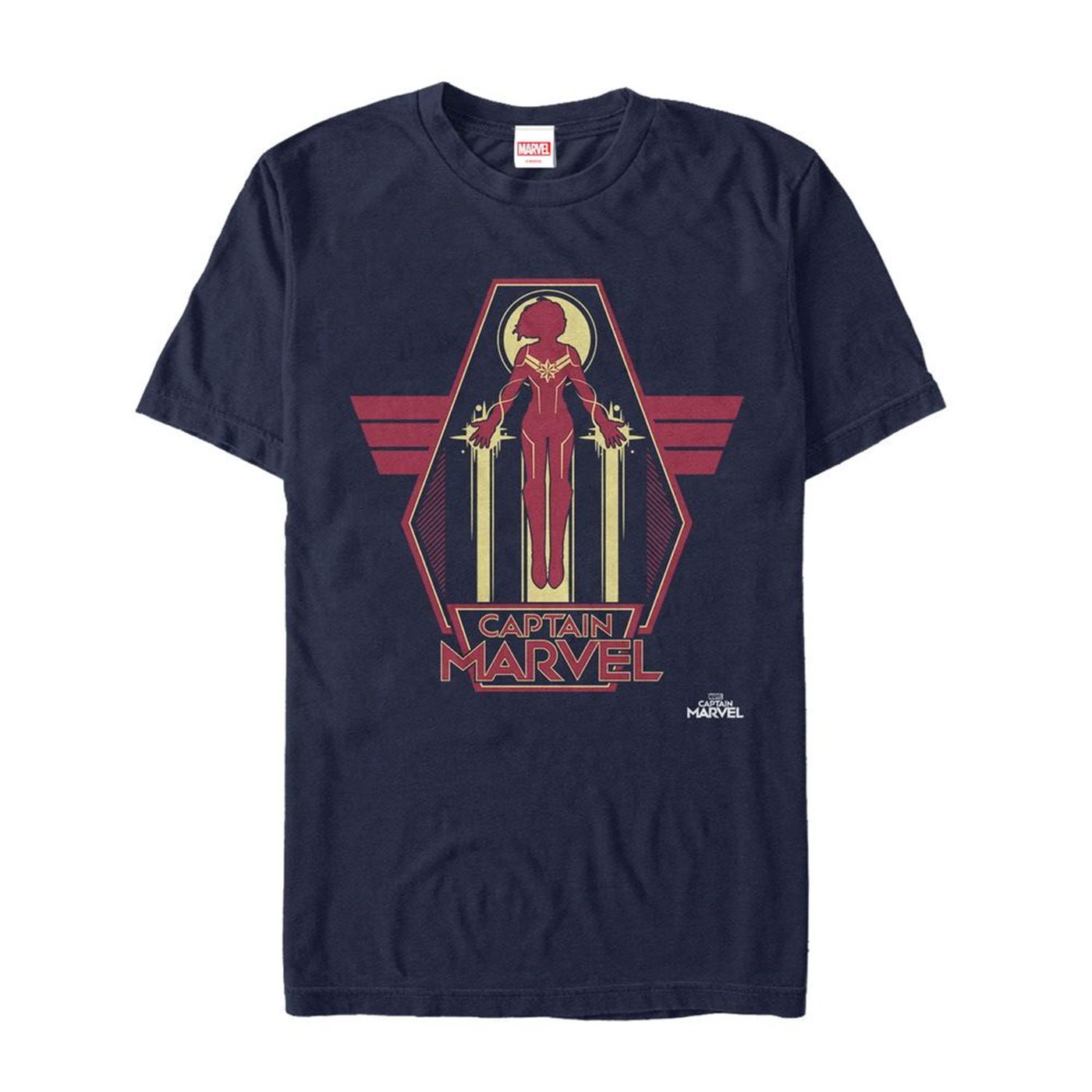 Captain Marvel Retro Take Flight Men's T-Shirt, Blue
