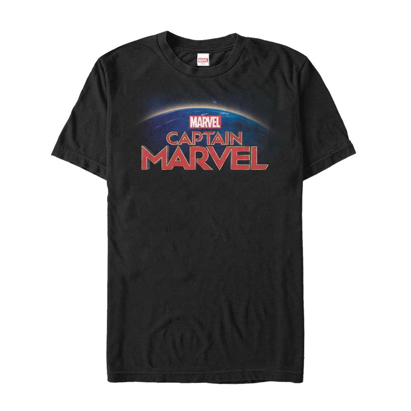 Captain Marvel Movie Title Men's T-Shirt, Black