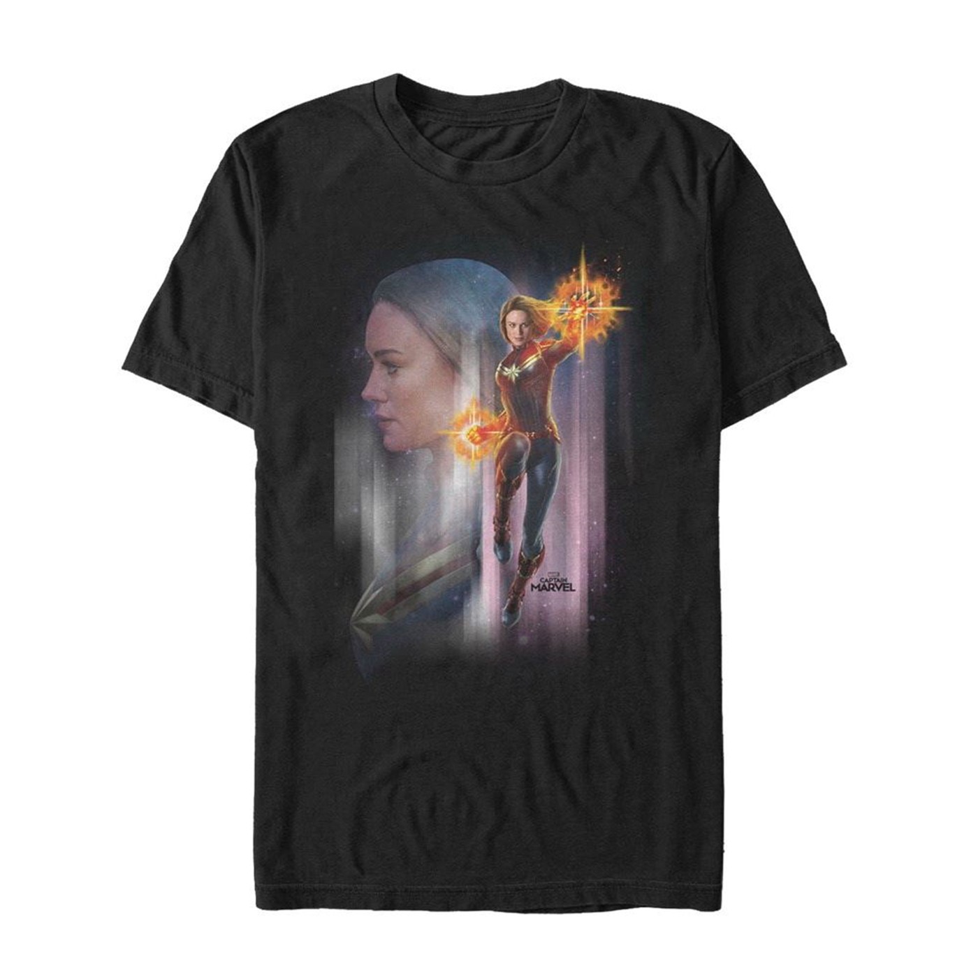 Captain Marvel Movie Character Men's T-Shirt, Black