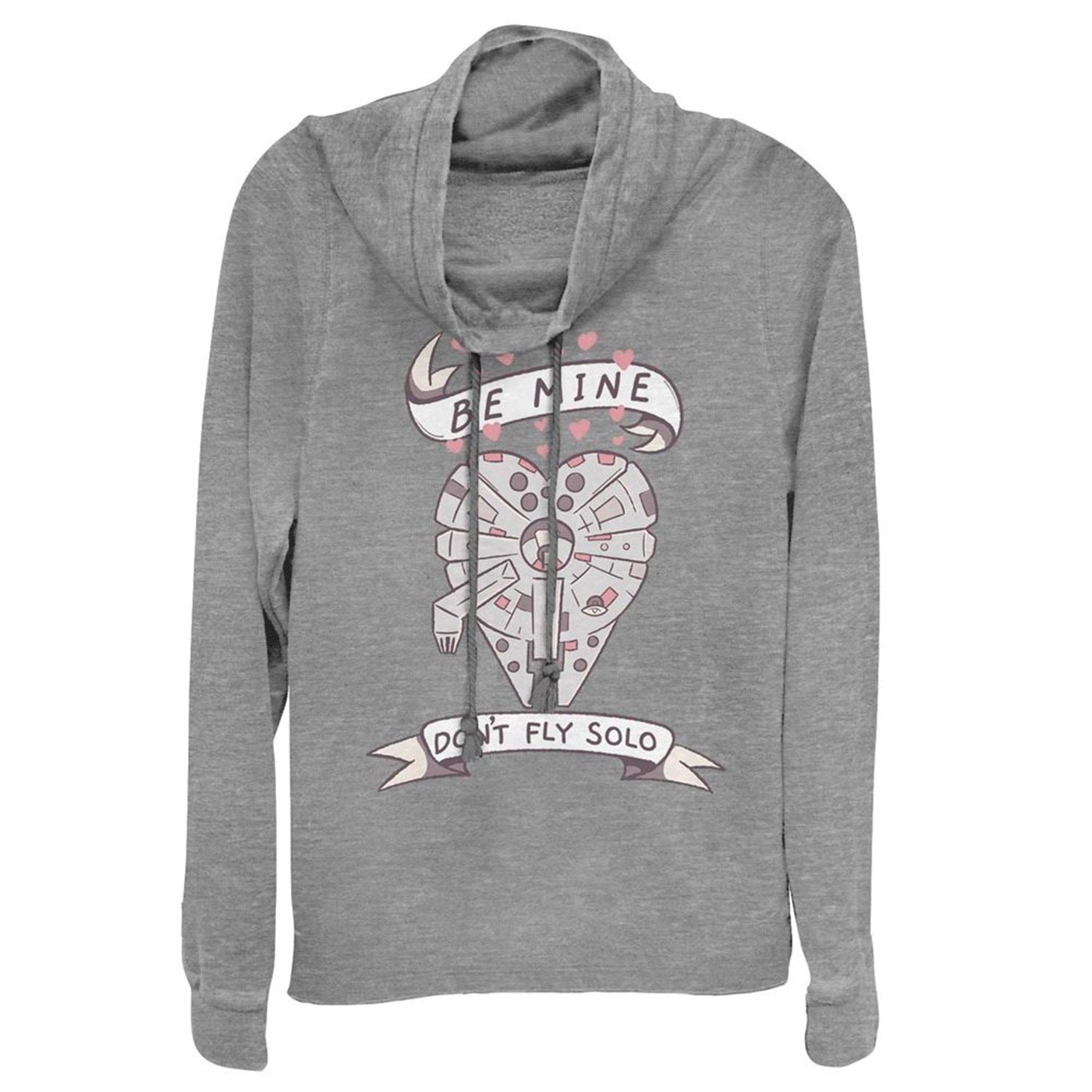 Star Wars Valentine Don't Fly Solo Cowl Neck Women's Sweatshirt