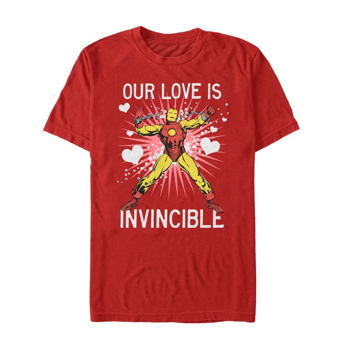 Valentine's Iron Man Invincible Love Men's T-Shirt, Red