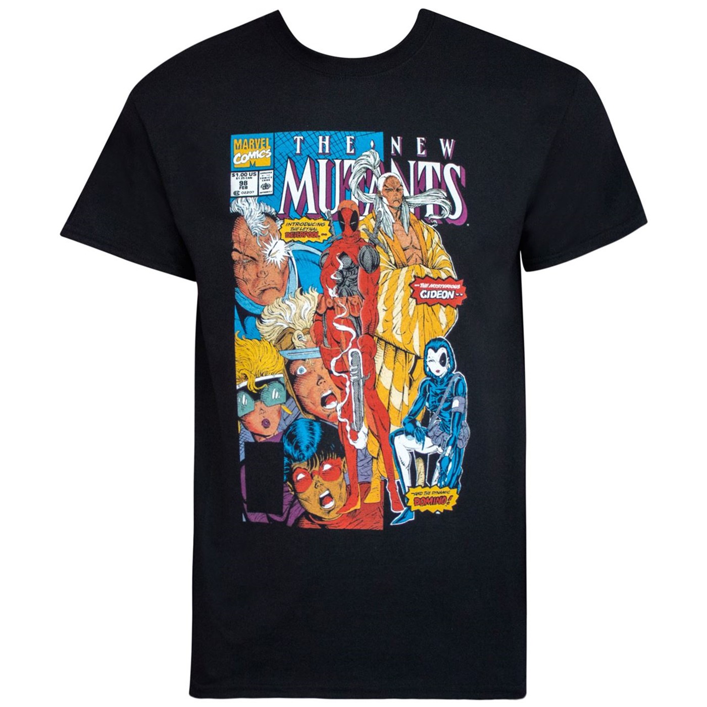 New Mutants Introducing Deadpool Men's Black T-Shirt, Black
