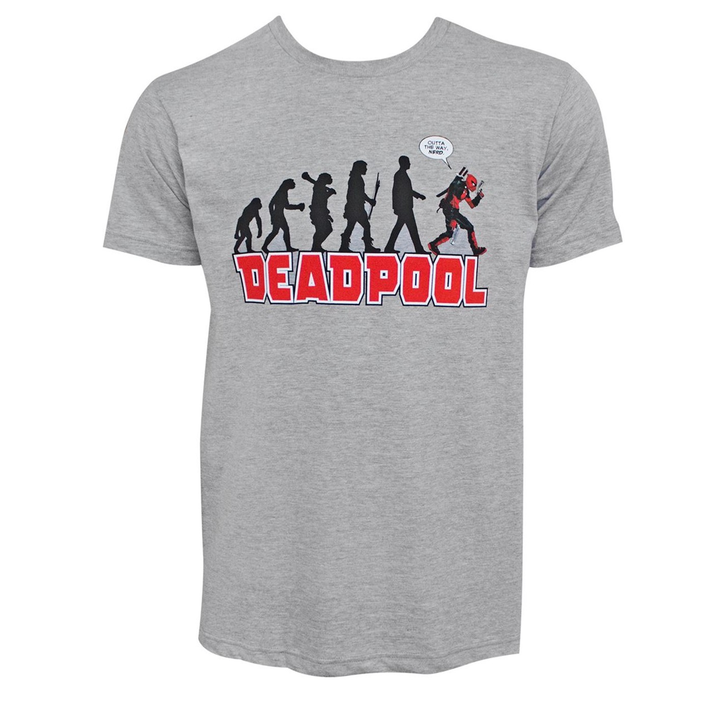 Deadpool Evolution Grey Men's T-Shirt, Grey