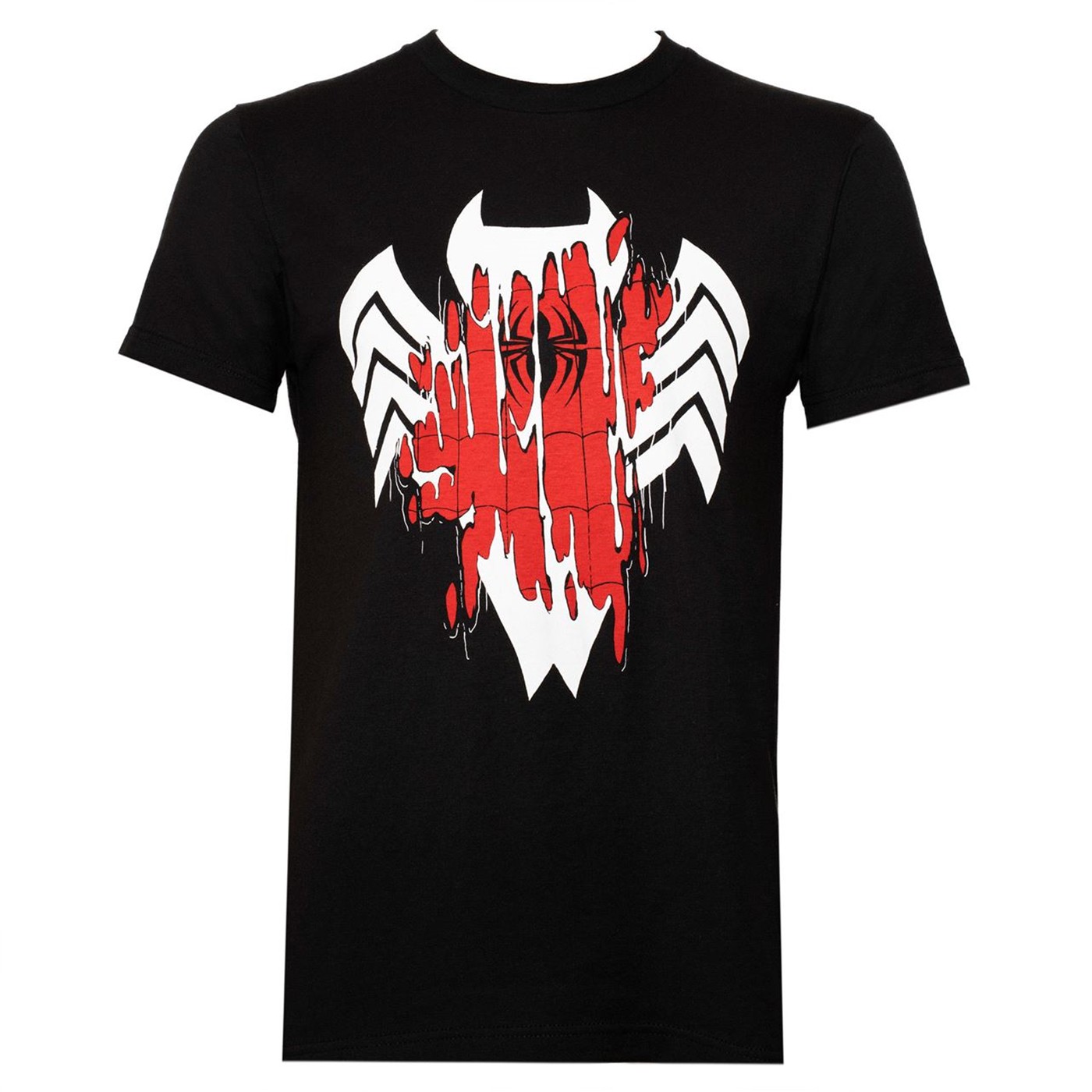 Venom Transforming Spider-man Black Men's T-Shirt