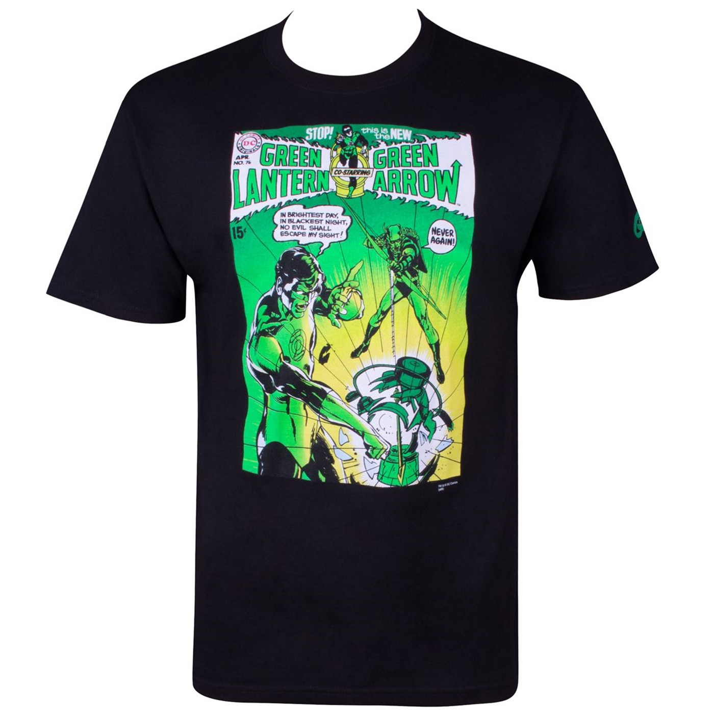 Green Lantern and Green Arrow #76 Comic by Neal Adams Men's T-Shirt, Black