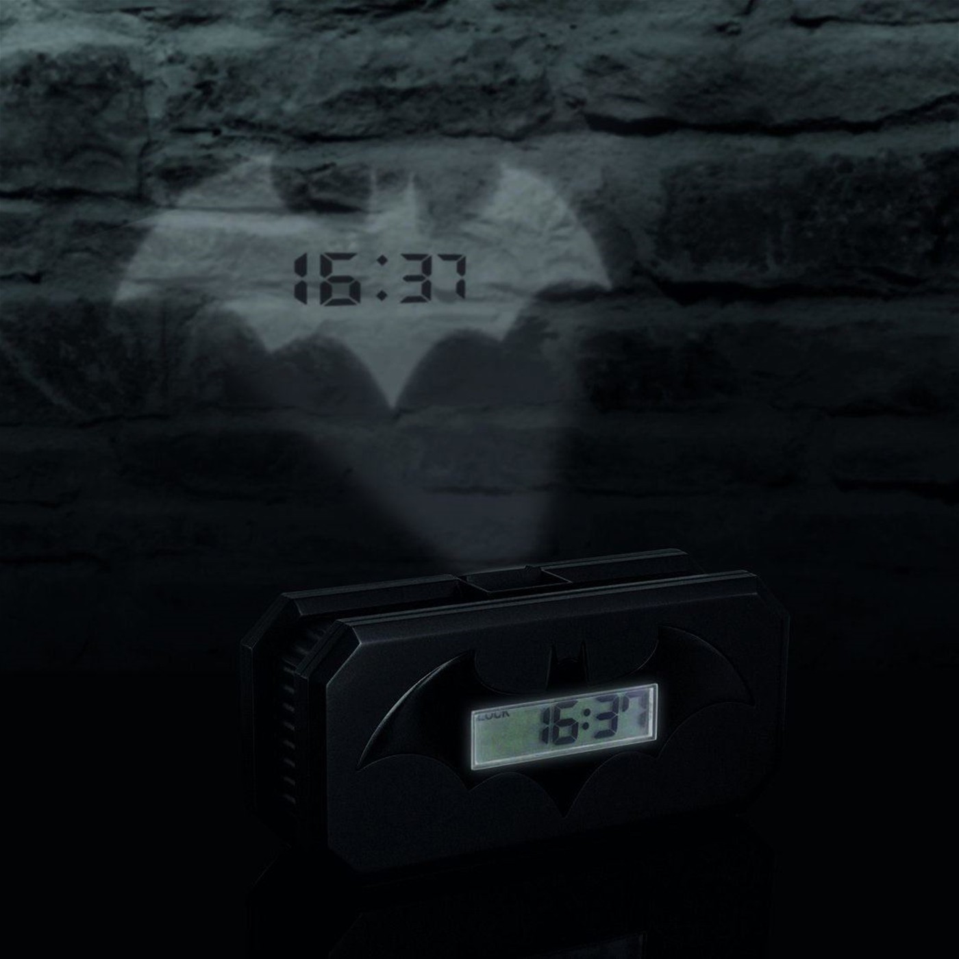 Batman Projection Digital Alarm Clock V2, Black