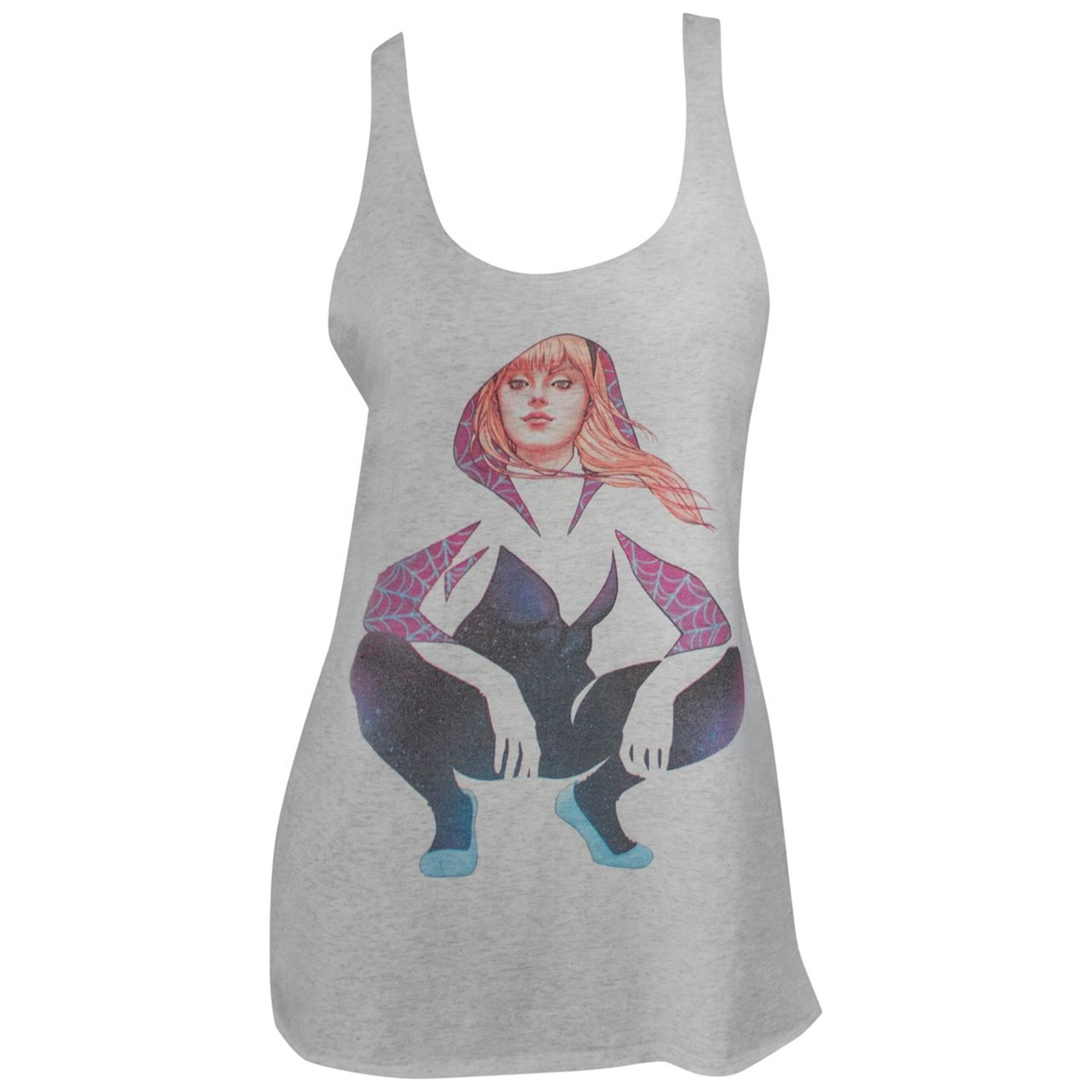 Spider-Gwen Crouch Women's Tank Top, Grey
