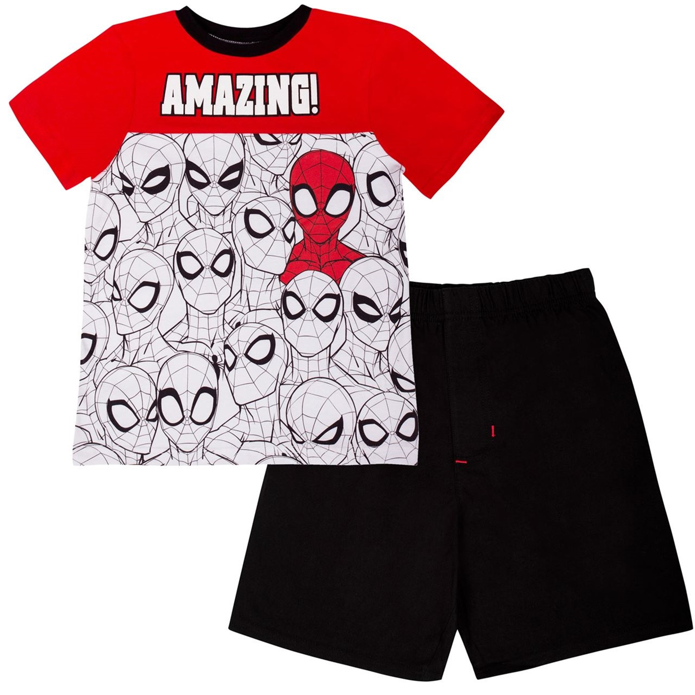 Spider-Man Spliced Kids Short Set, Black