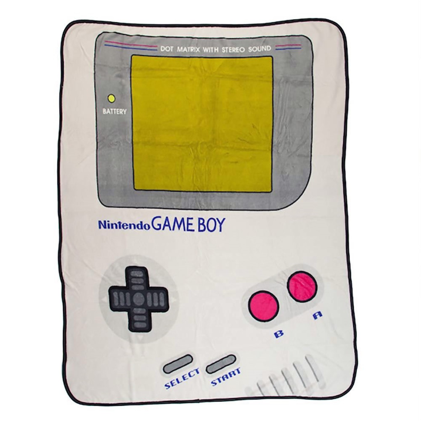 Nintendo Gameboy 48 X 60 In. Digital Fleece Throw, Grey