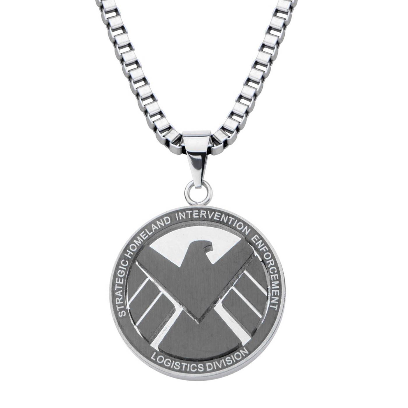Marvel SHIELD Pendant Necklace, Silver