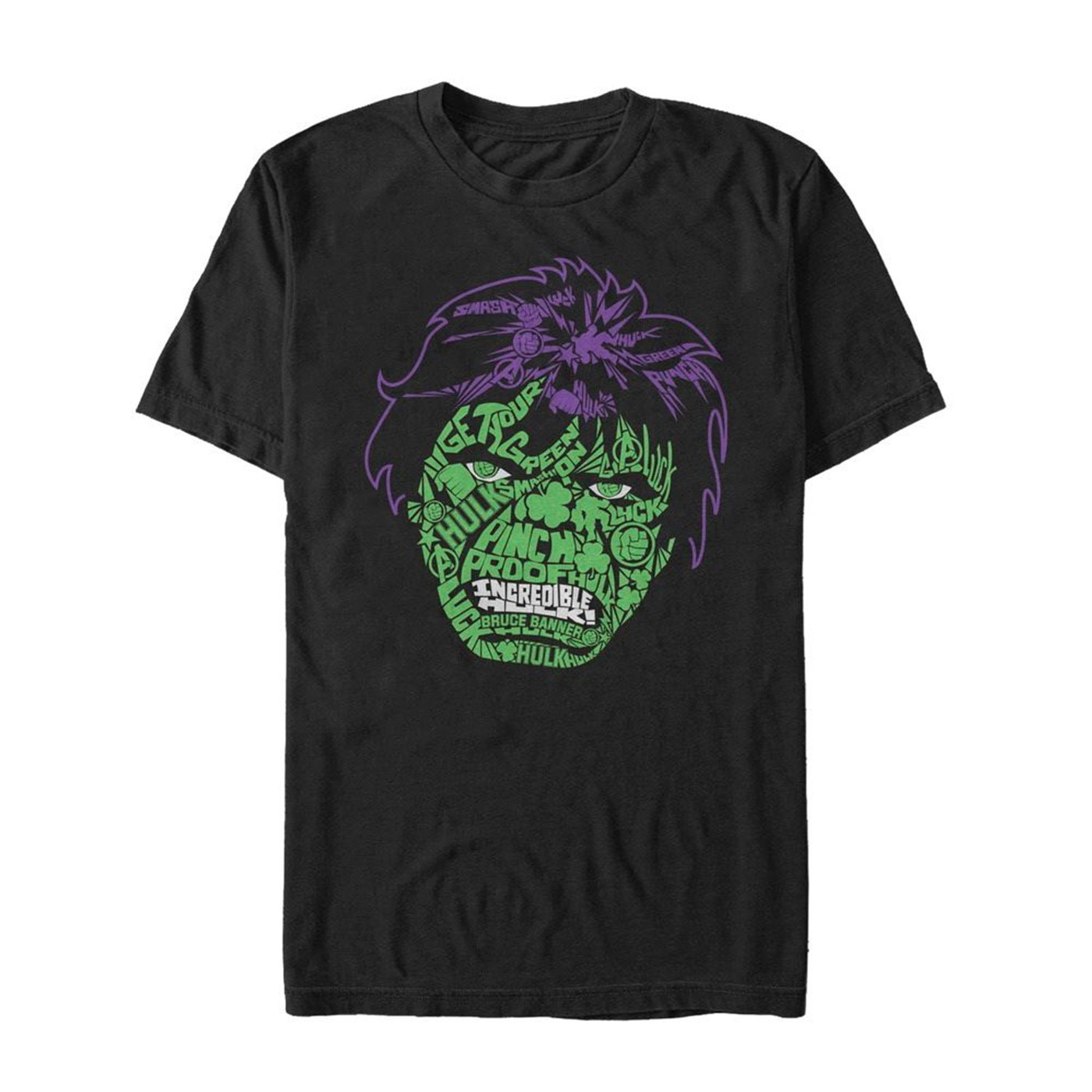 The Hulk Luck Icons St Patrick's Day Black T-Shirt