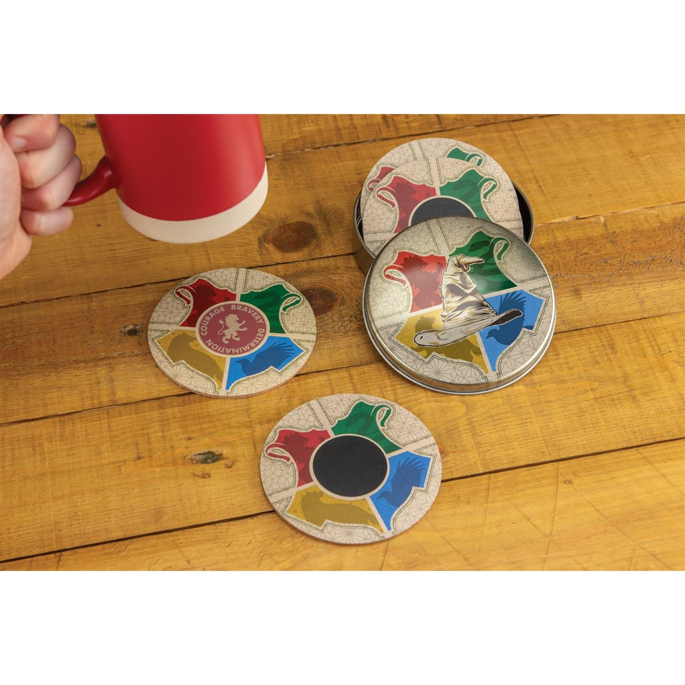 Sorting Hat Heat Change Coasters, Beige