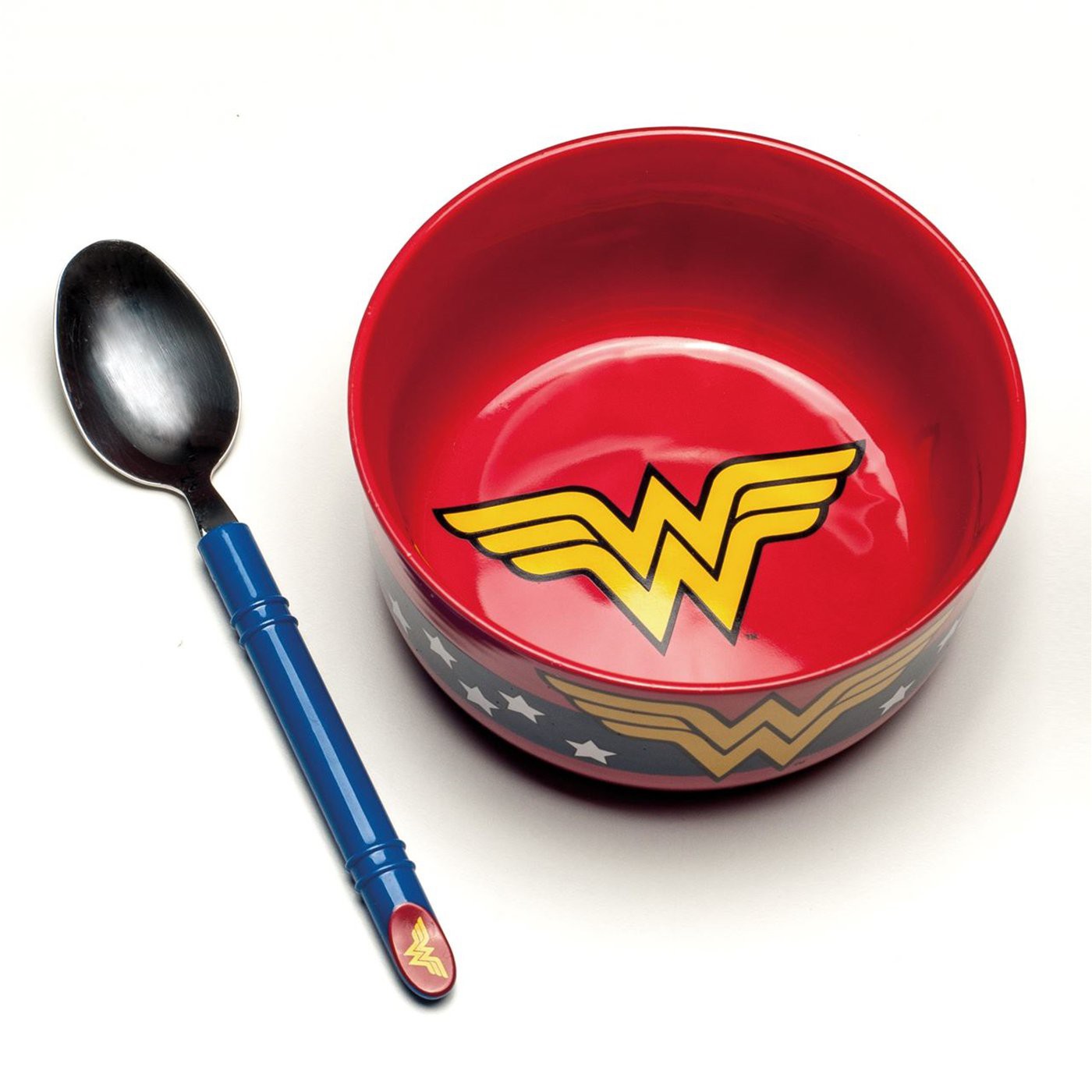 Wonder Woman Breakfast Bowl and Spoon Set, Red