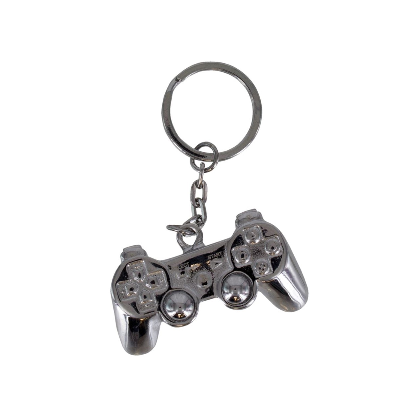 Playstation 3D Metal Keychain, Silver