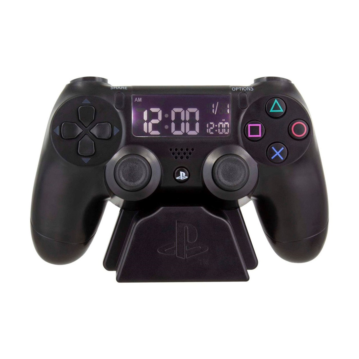 Playstation Controller Digital Alarm Clock, Black