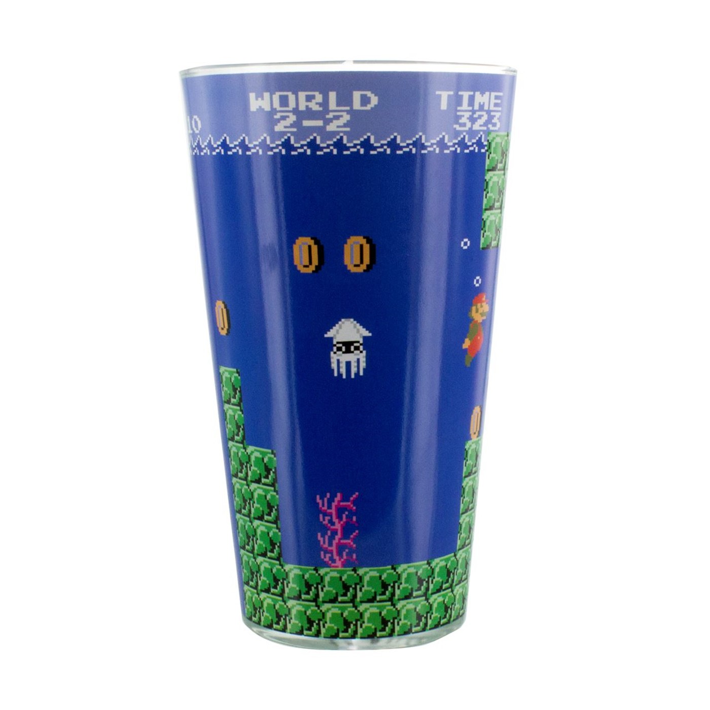 Super Mario Bros Glass, Blue