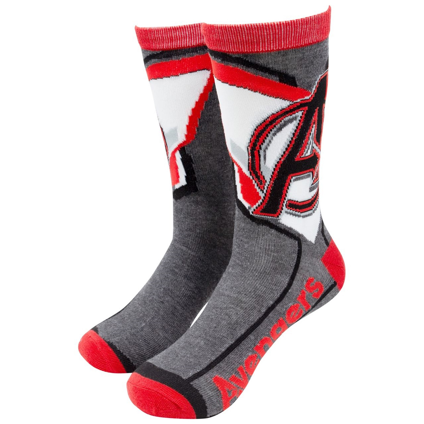 Avengers Endgame Quantum Realm Suit Costume Men's Crew Socks, Grey