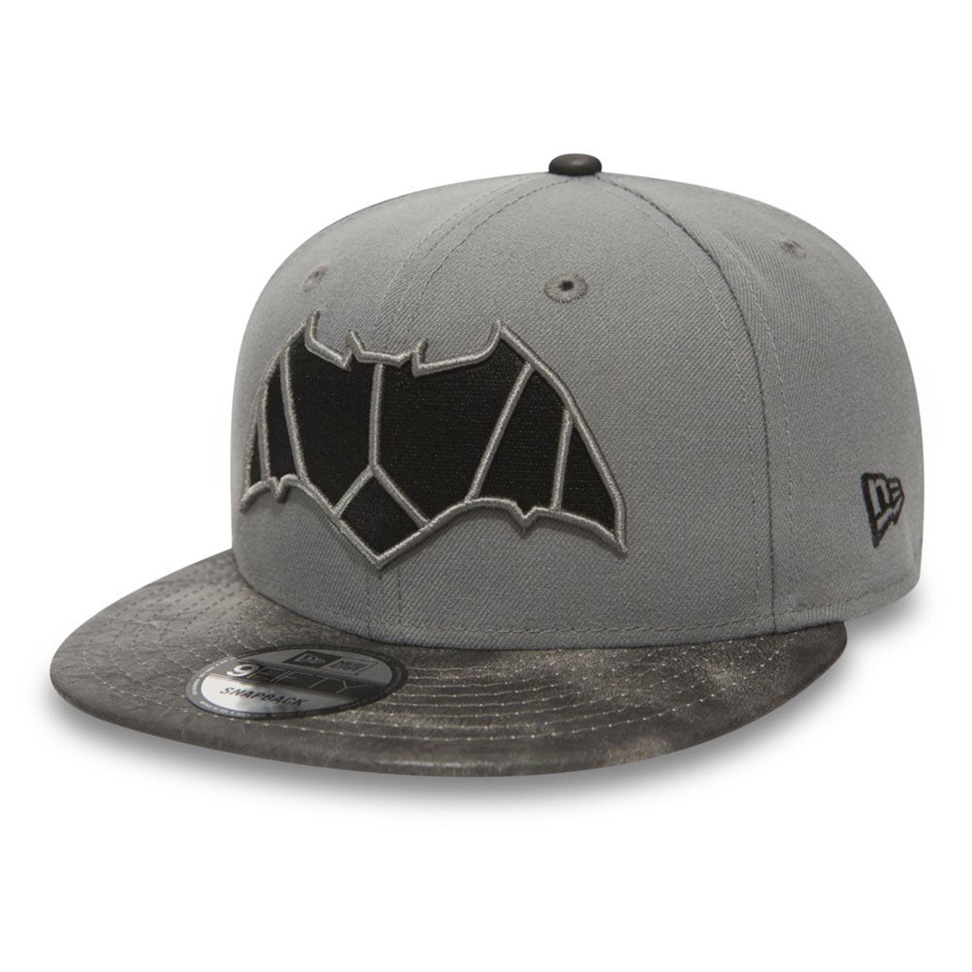 Batman Justice League Symbol on Grey New Era 9Fifty Adjustable Hat, Grey