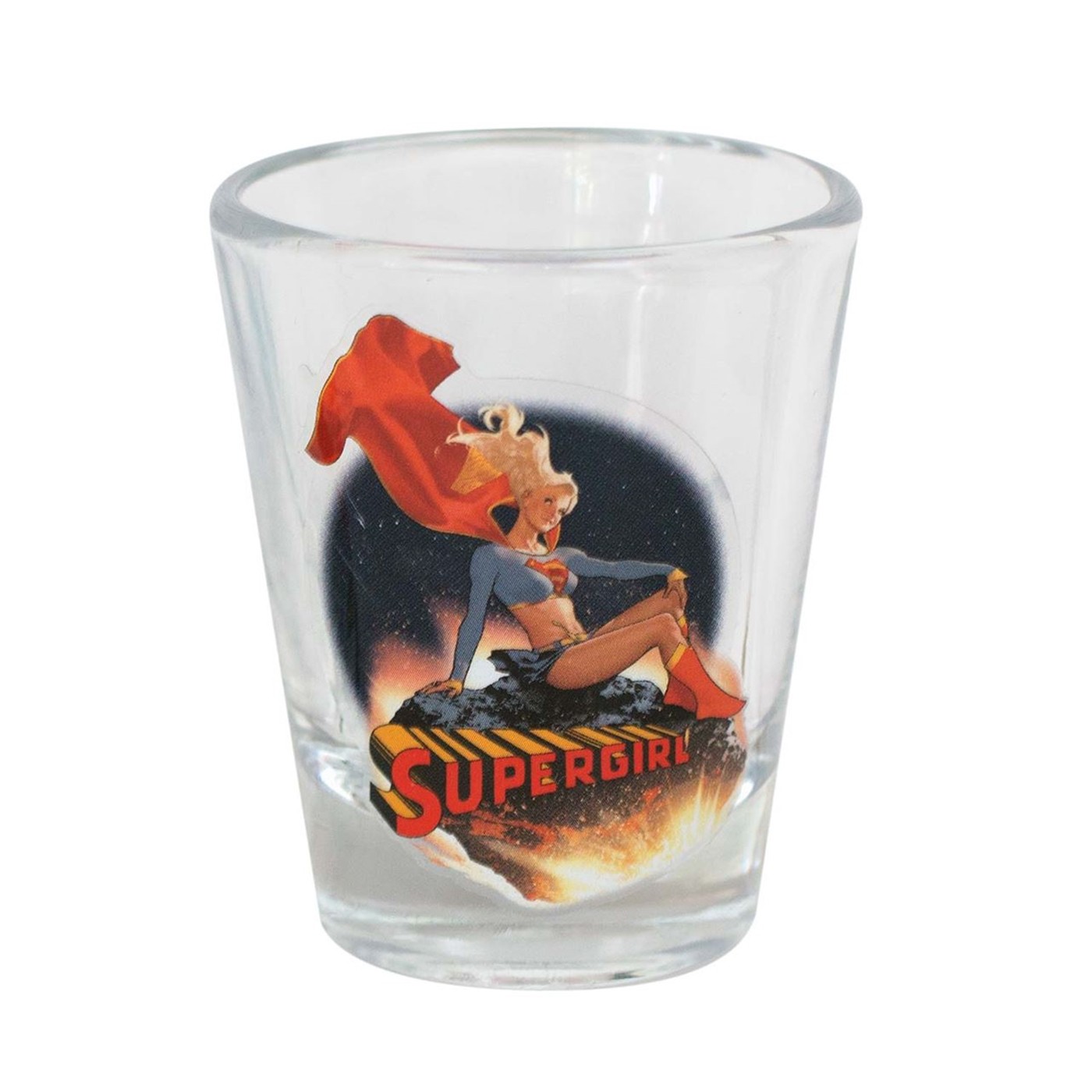 DC Comics Supergirl Retro Styled Shot Glass, Clear