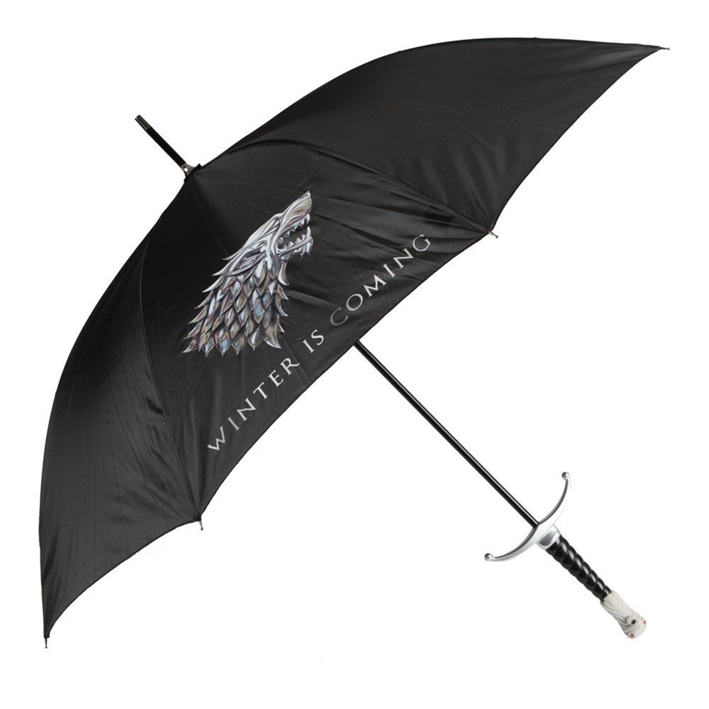 Game of Thrones Stark Molded Handle Umbrella, Black