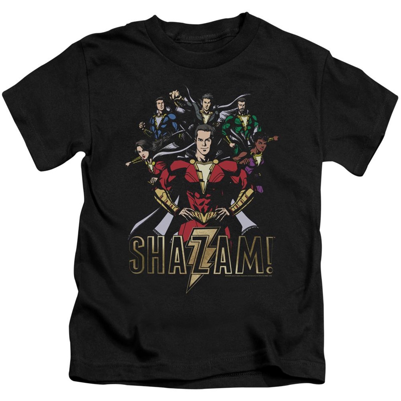 Shazam Group Of Heroes Kids T-Shirt