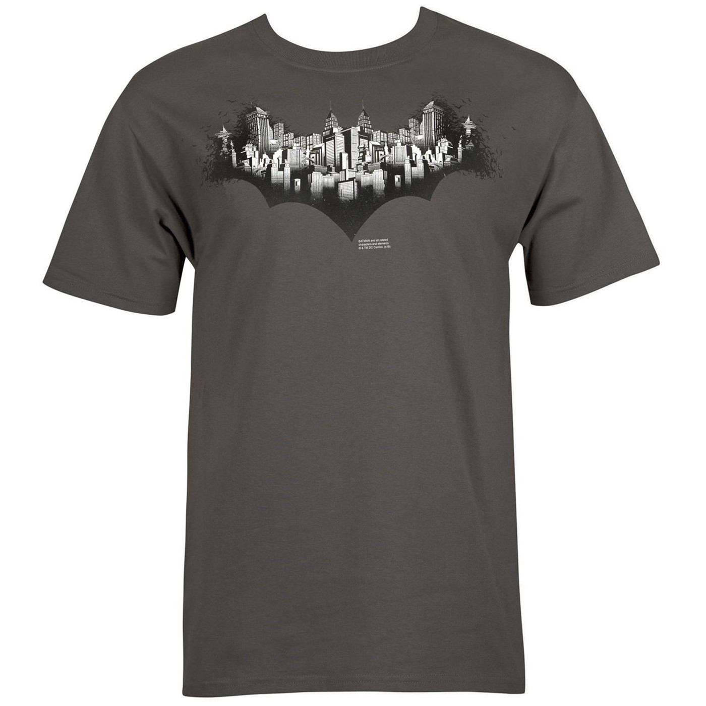 Batman 80th: City Symbol Men's T-Shirt, Grey