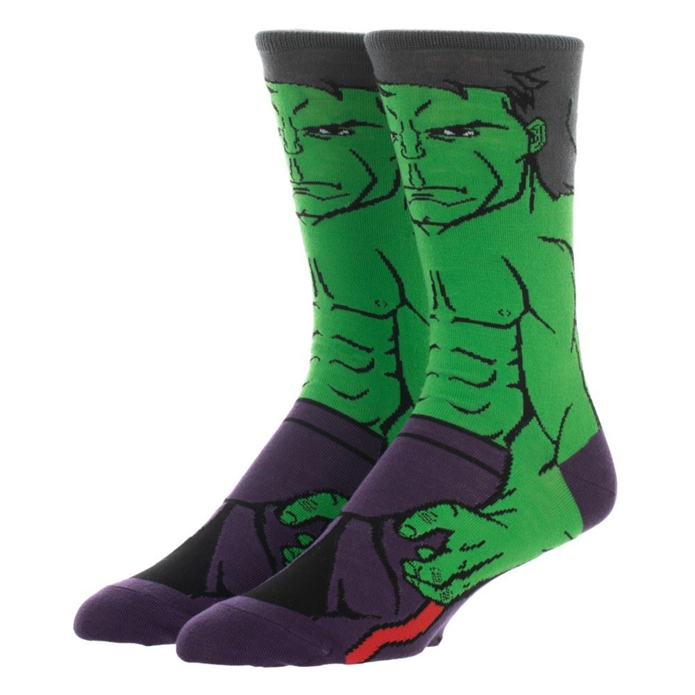 Incredible Hulk 360 Character Crew Sock, Green