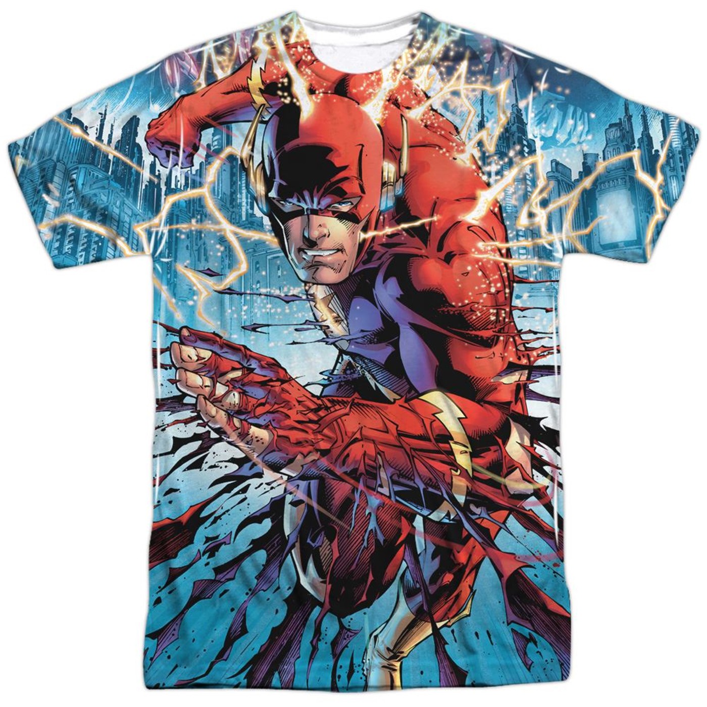 Flashpoint Ripping and Tearing Flash Men's Sublimated Men's T-Shirt, Blue