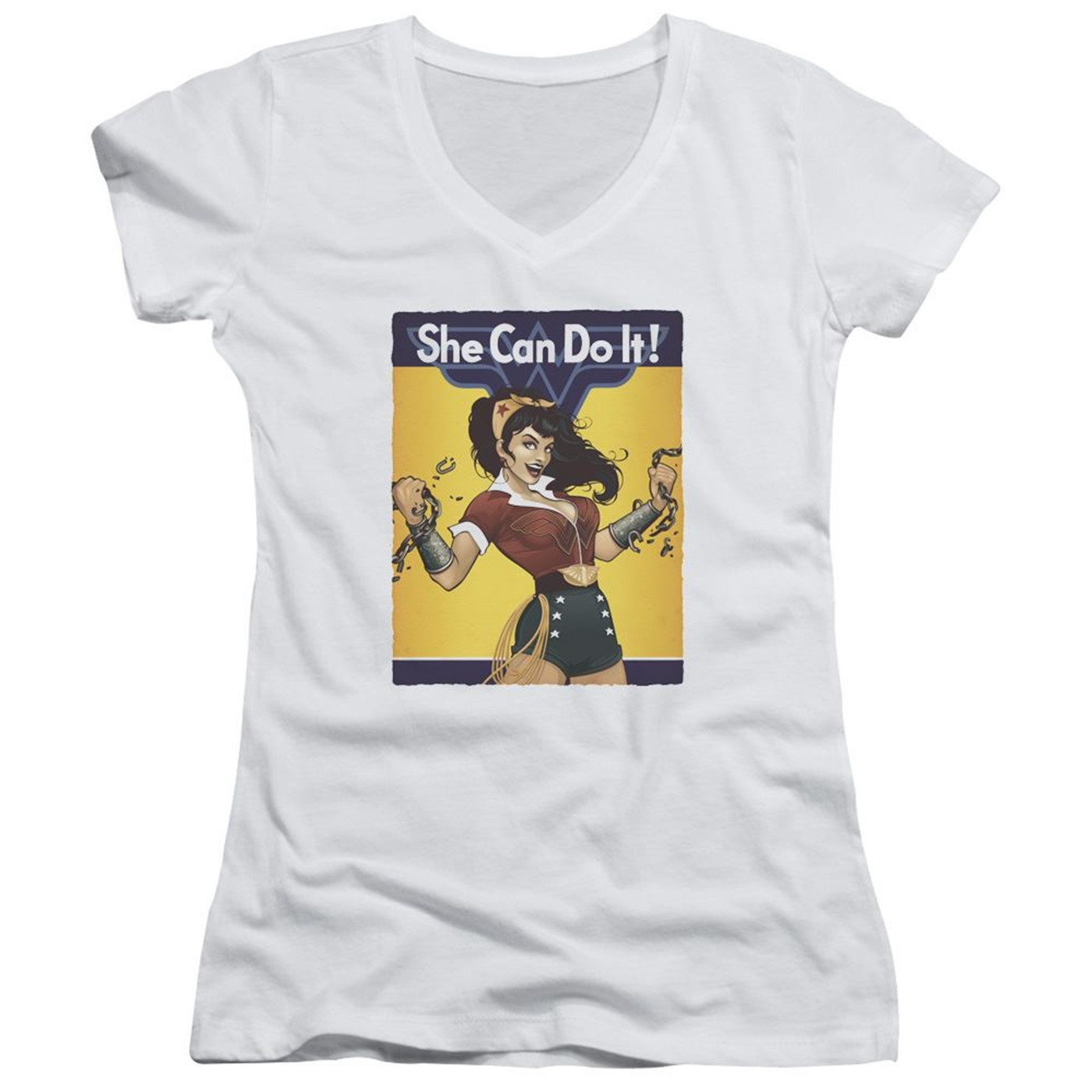 DROP- Wonder Woman Bombshell Women's V-neck Shirt