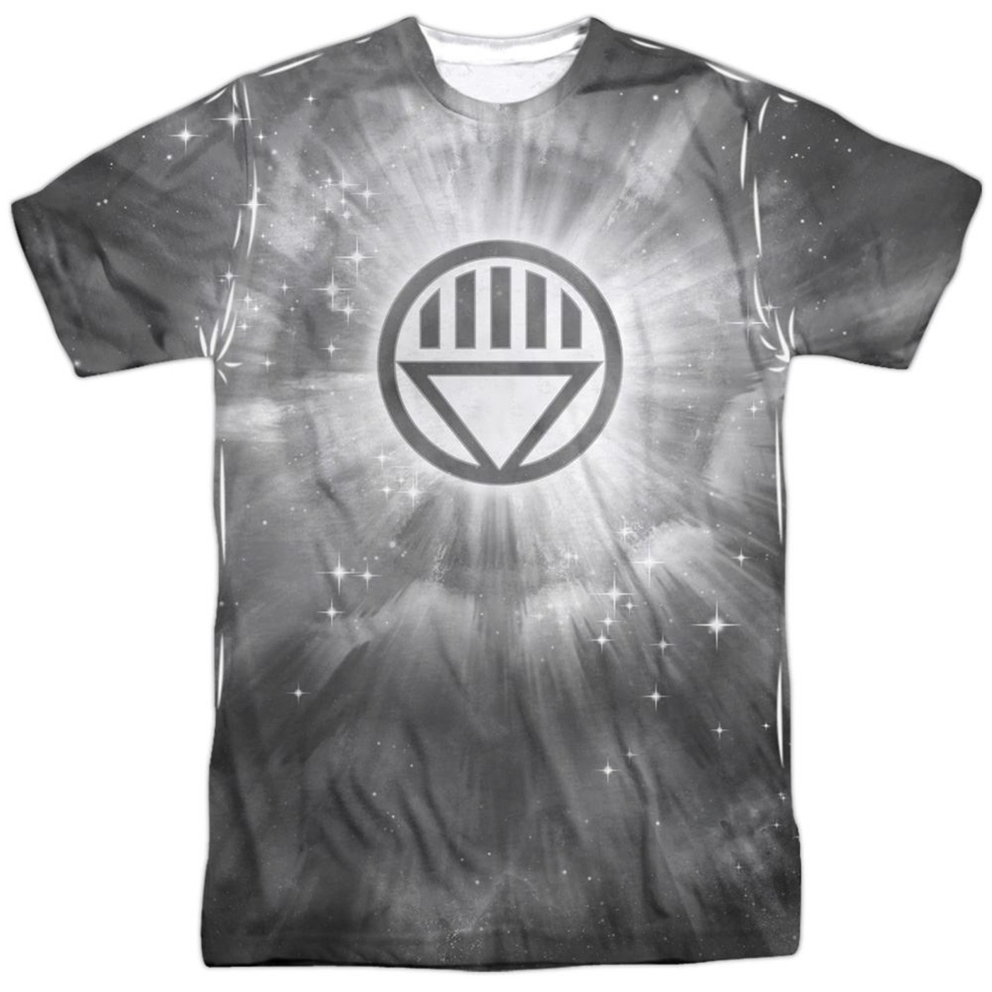 Green Lantern Black Energy Symbol Sublimated Front and Back Men's T-Shirt, Black