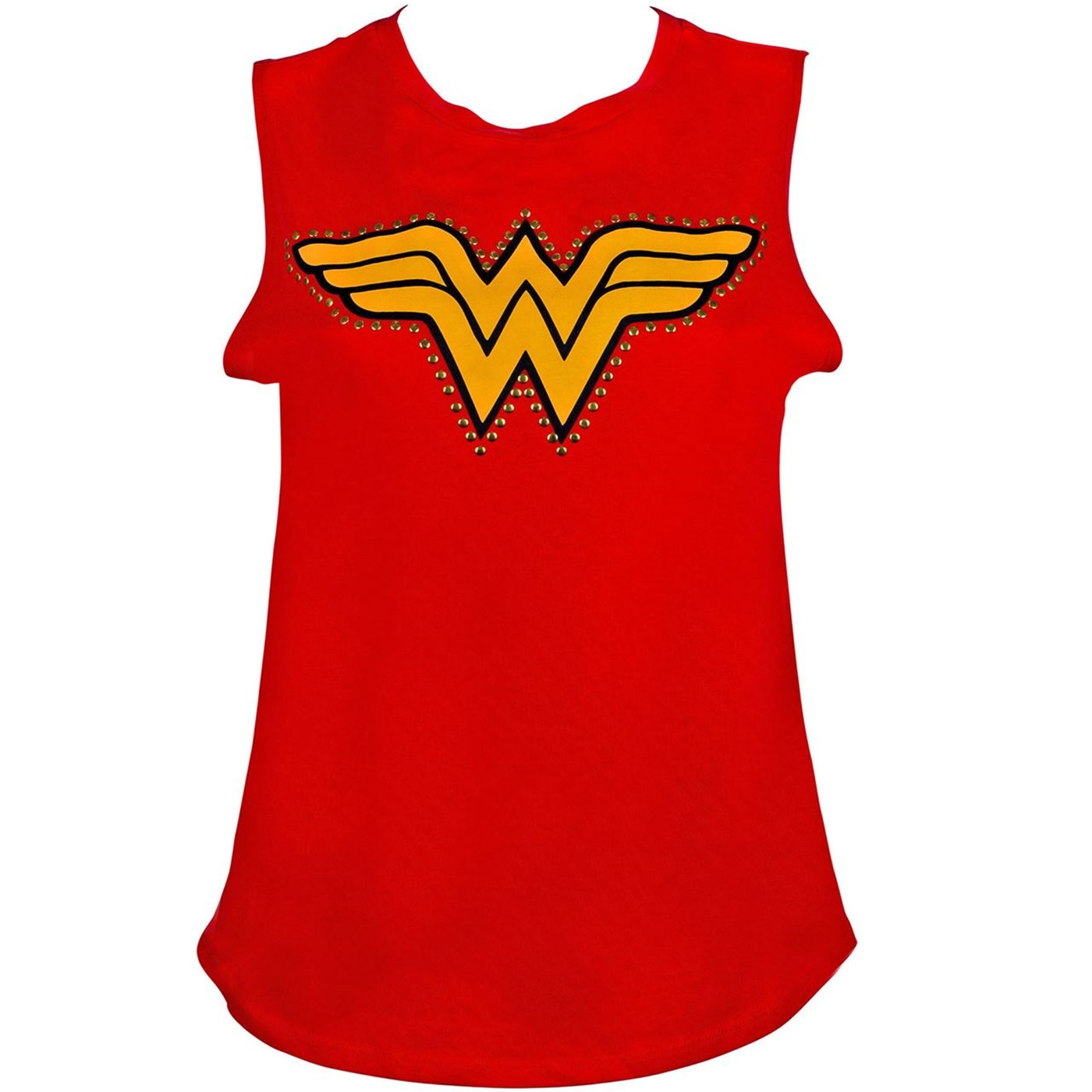 Wonder Woman Studded Red Tank Top, Red