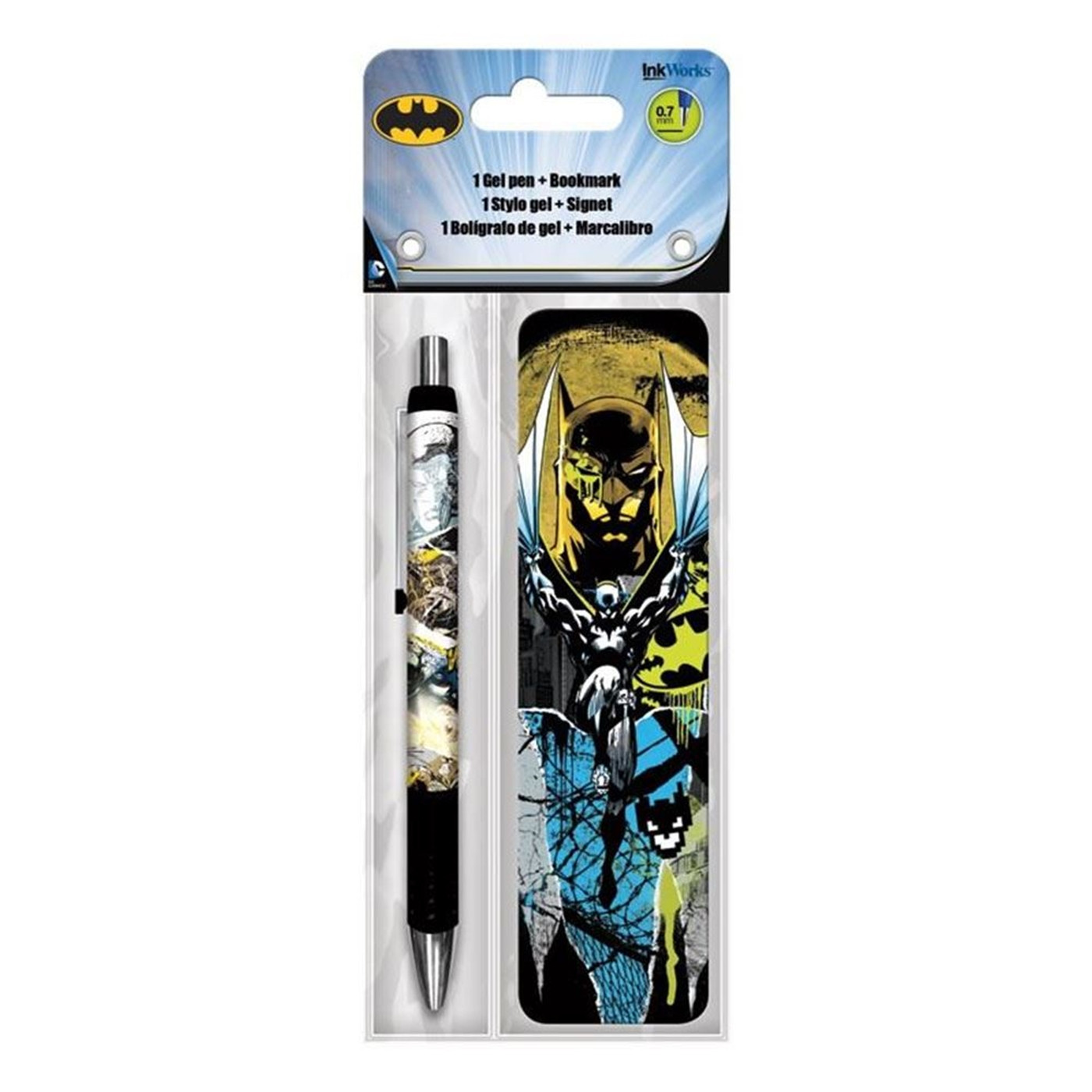 Batman Gel Pen & Bookmark Pack, Black