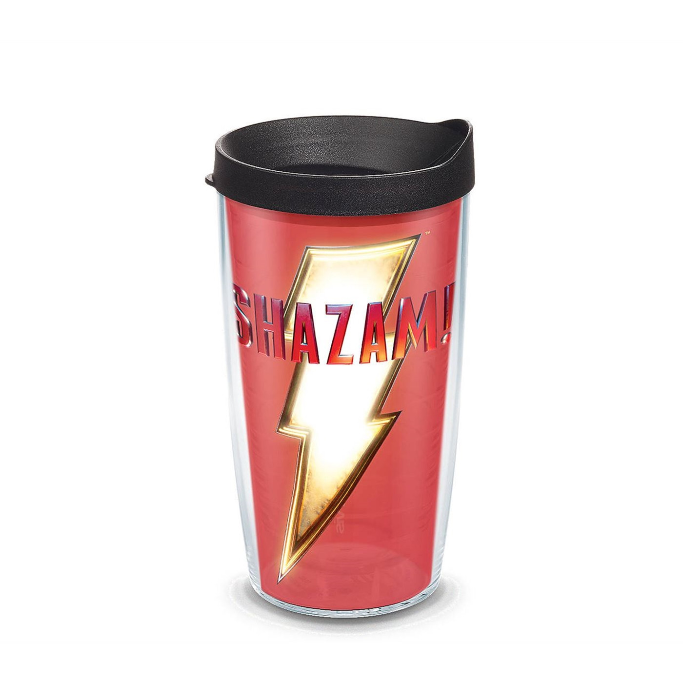 Shazam! Crest Wrap With Travel Lid 16 oz Tervis® Tumbler, Red