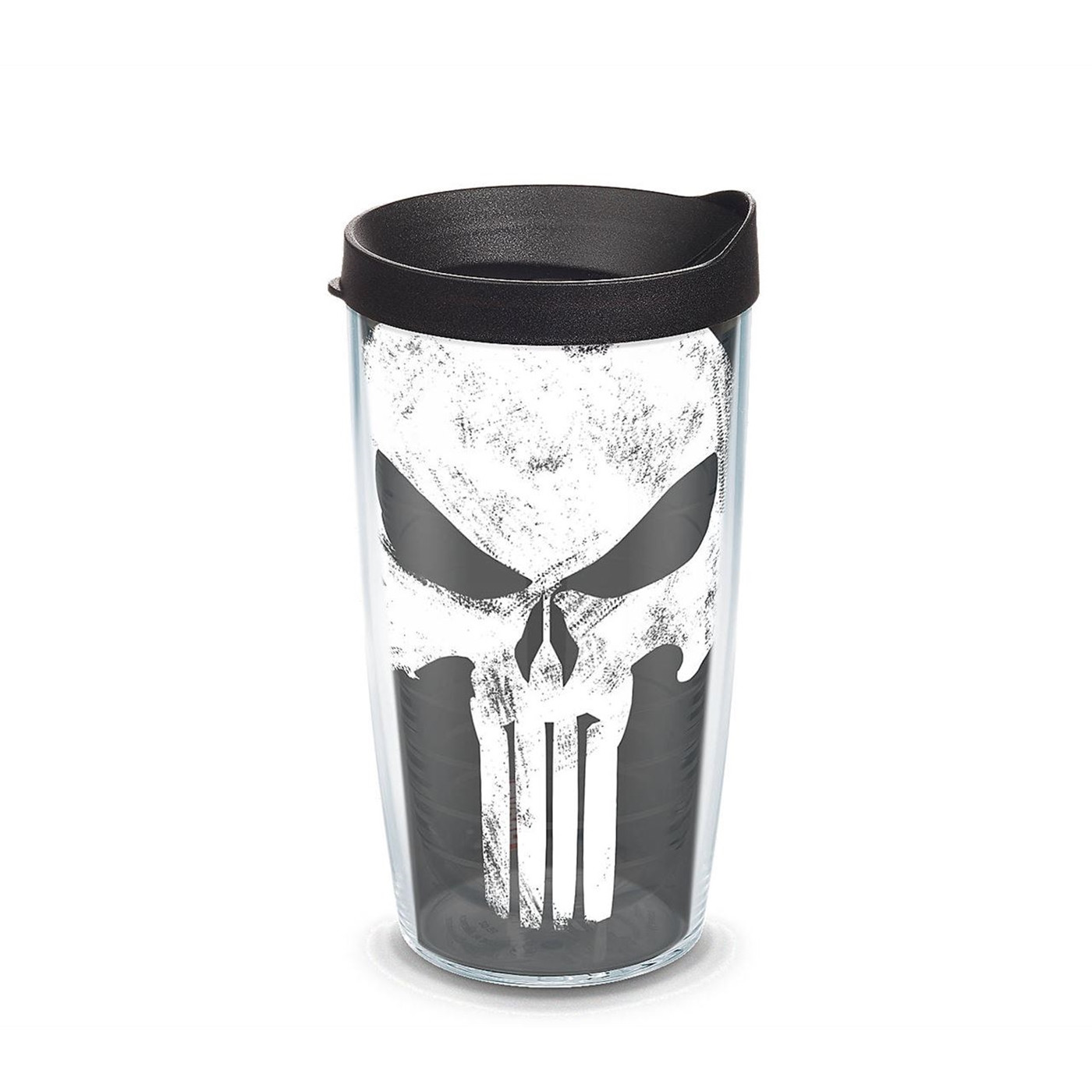 Punisher Wrap With Travel Lid 16 oz Tervis® Tumbler, Black