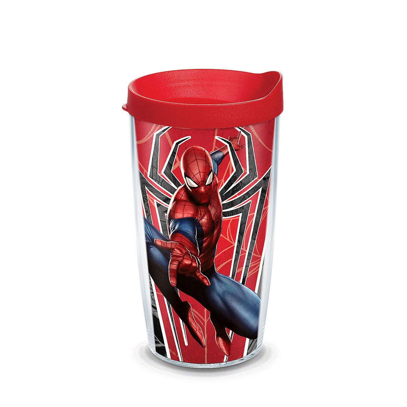 Spider-Man Red Spider Wrap Tumbler With Travel Lid 16 oz Tervis®, Red
