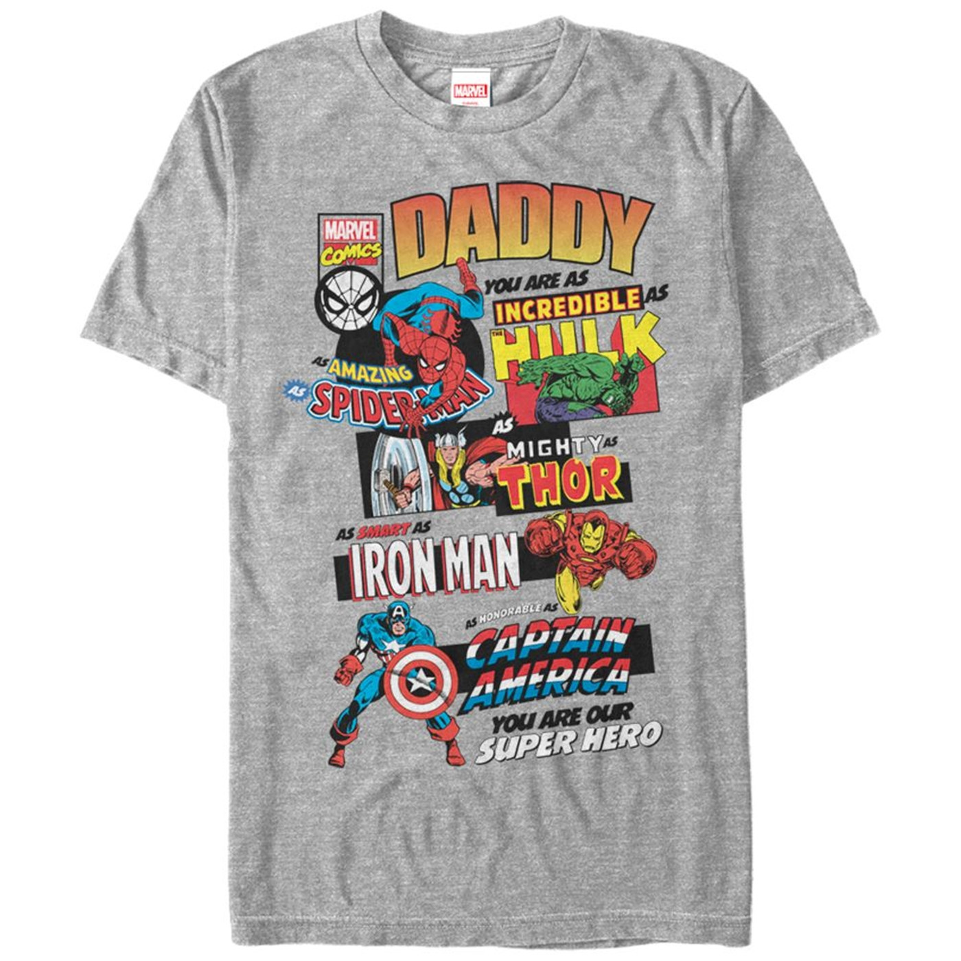 Daddy Hero Traits Men's T-Shirt, Grey
