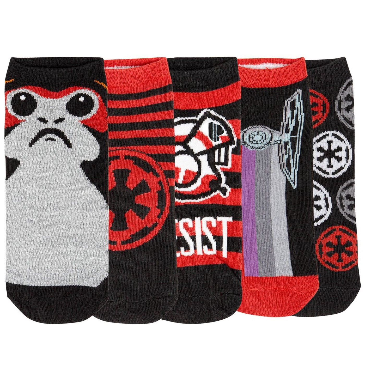 Star Wars Rebels Shorty 5-Pack Socks, Black