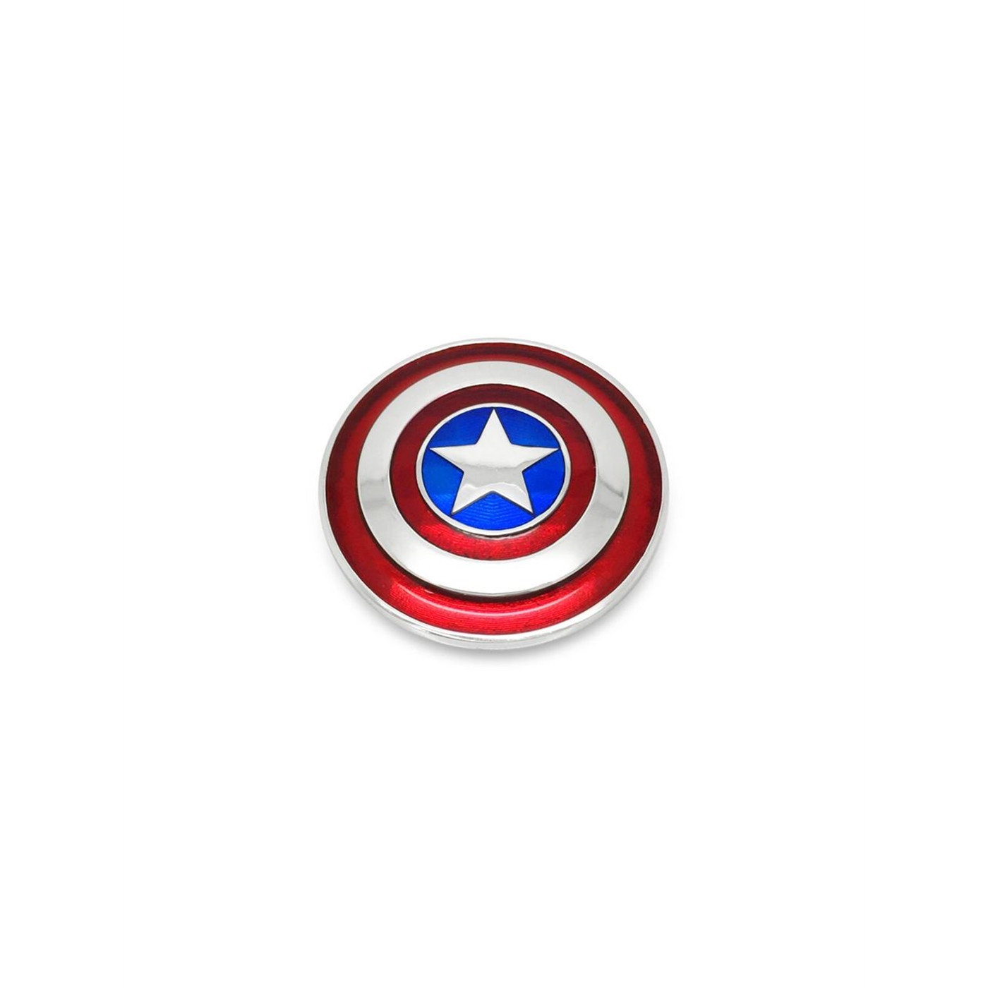 Large - Captain America Shield Necklace with Chain, Blue