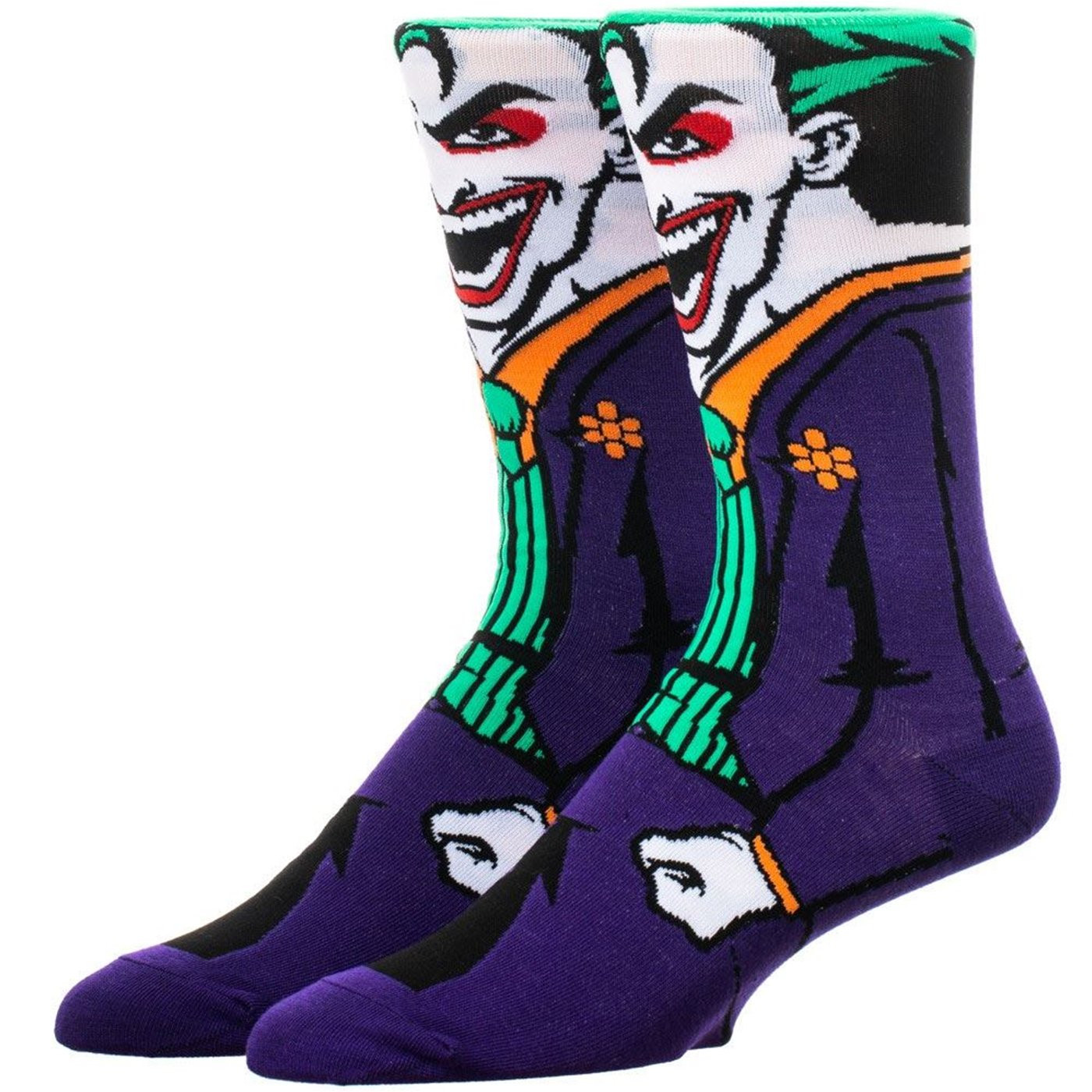 Joker Rebirth 360 Character Crew Socks, Purple
