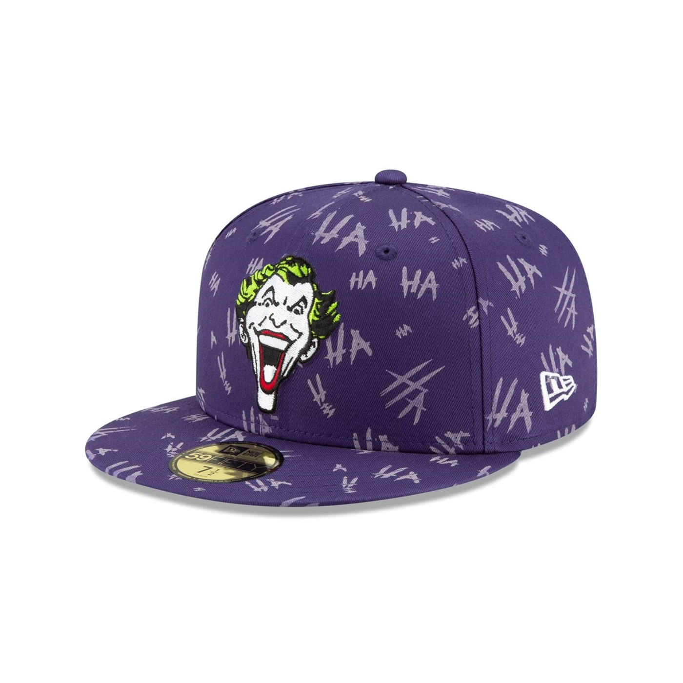 Joker Purple All Over HAHA 59Fifty Fitted New Era Hat, Purple