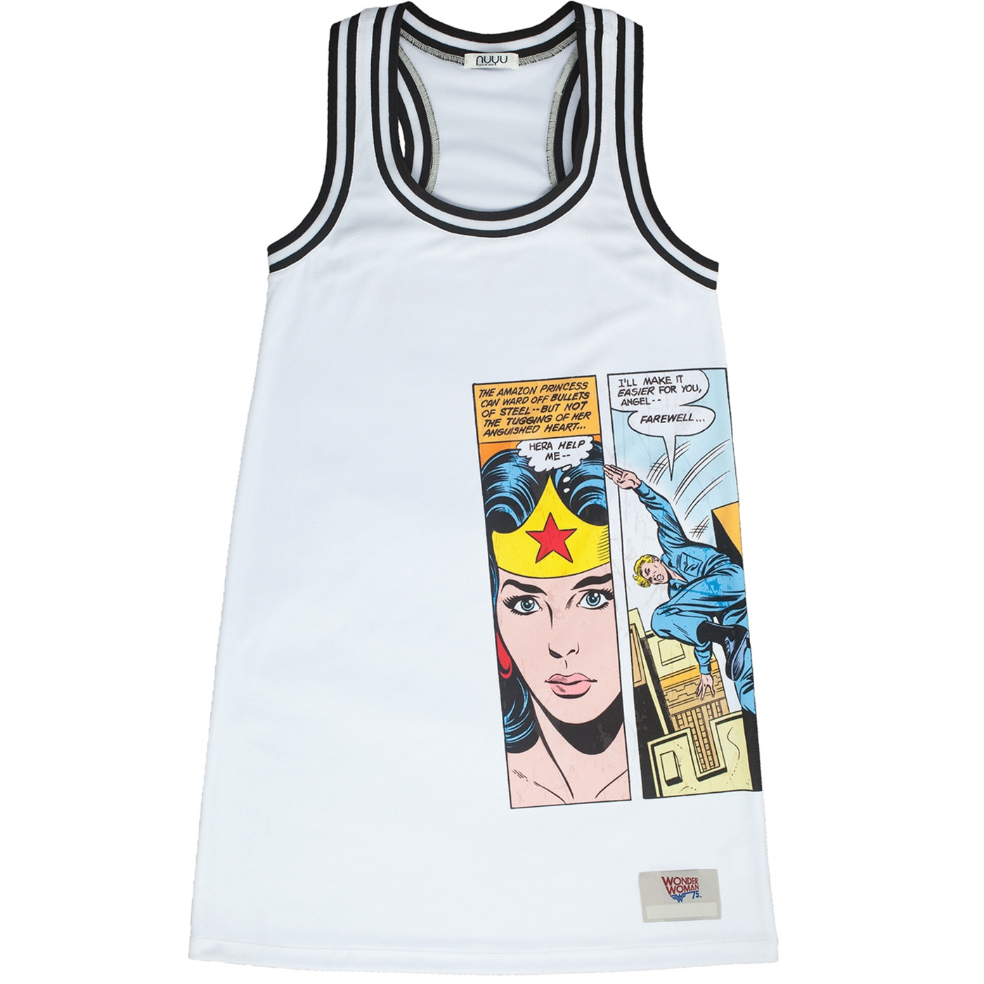 Wonder Woman Sporty White Racerback Tank Dress
