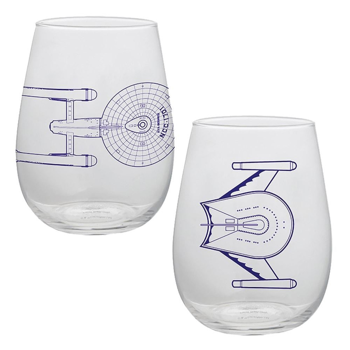 Star Trek 18 oz. Contour Glasses - Set of Two, Clear