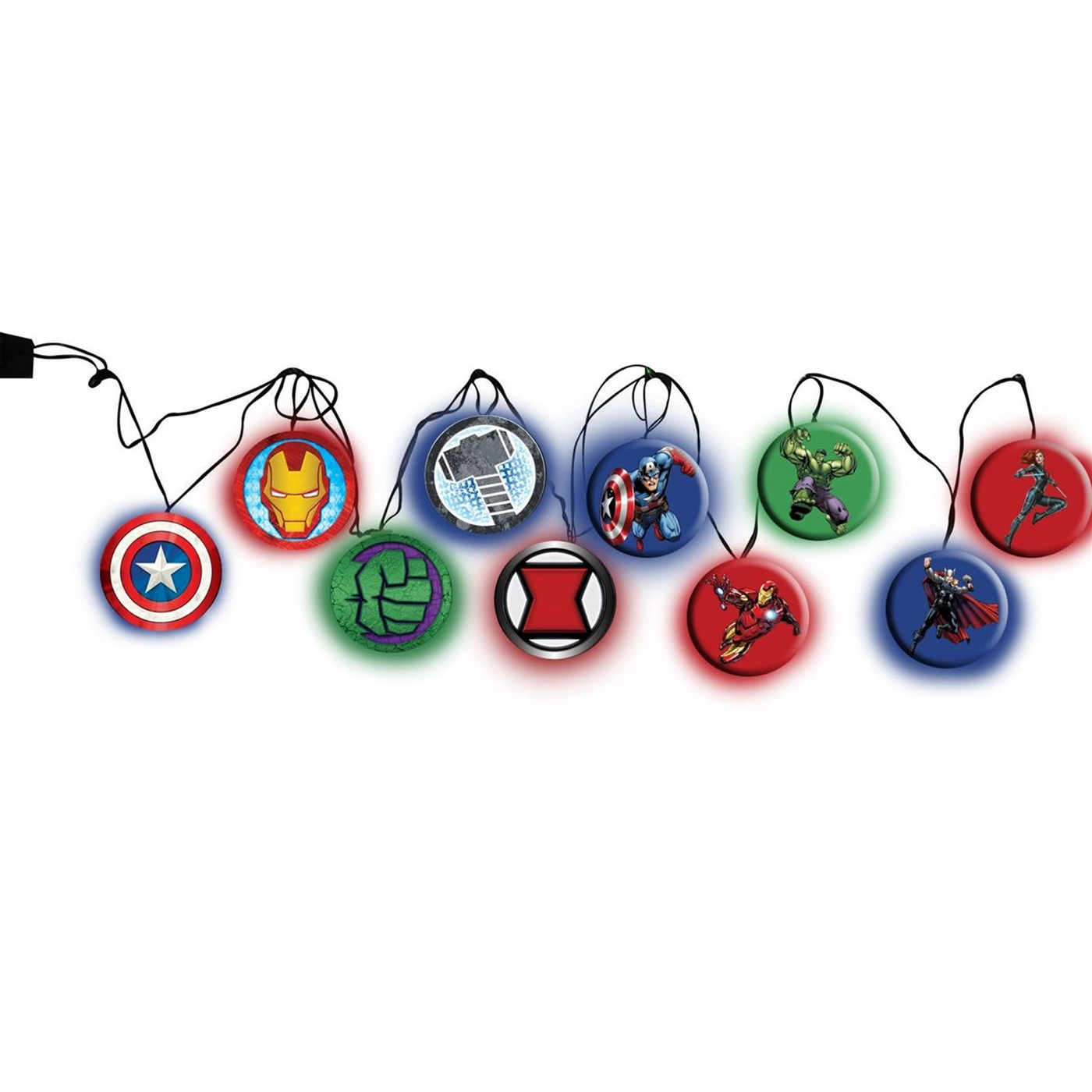 Marvel Avengers Symbols Christmas Lights