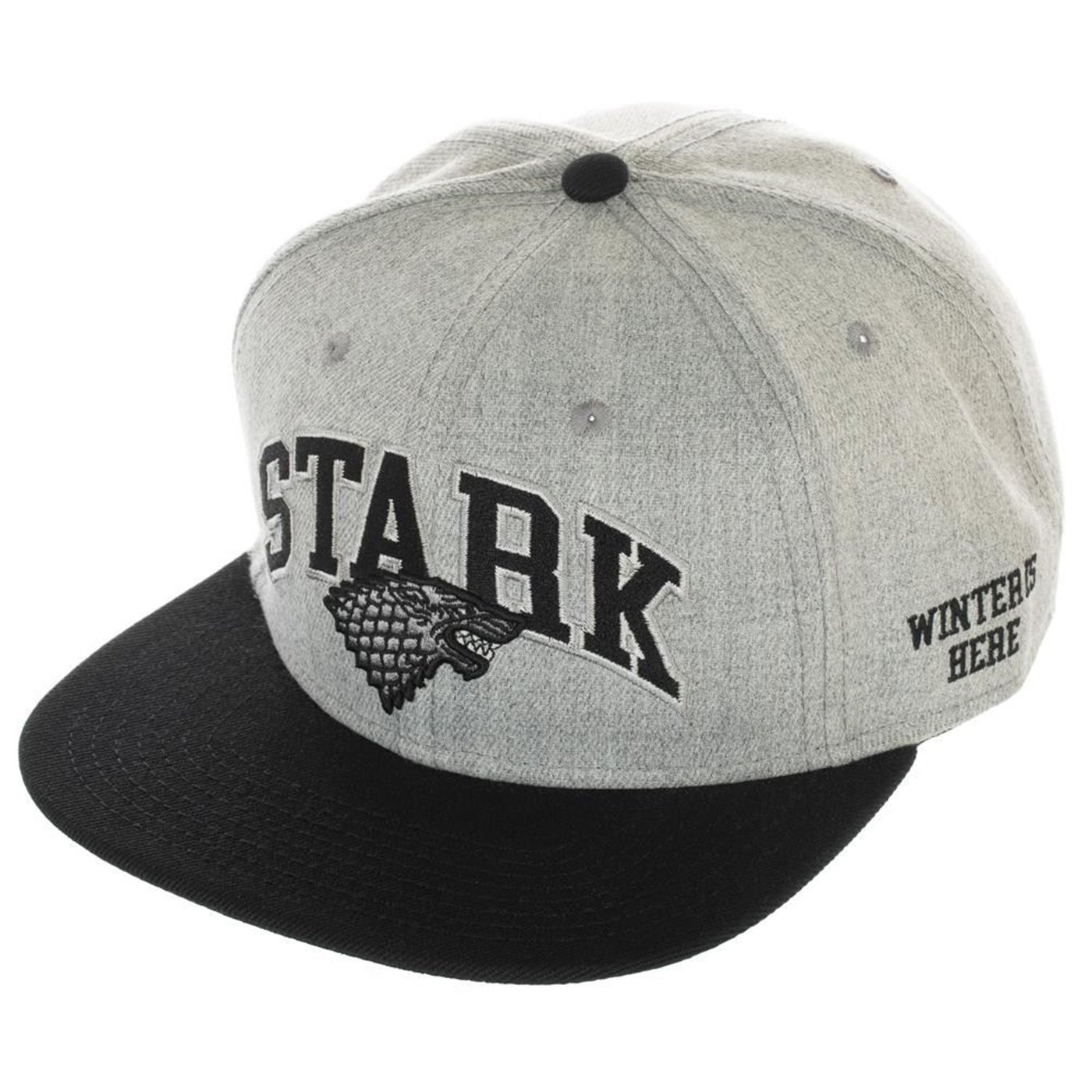 Game of Thrones Stark Collegiate Snapback, Grey