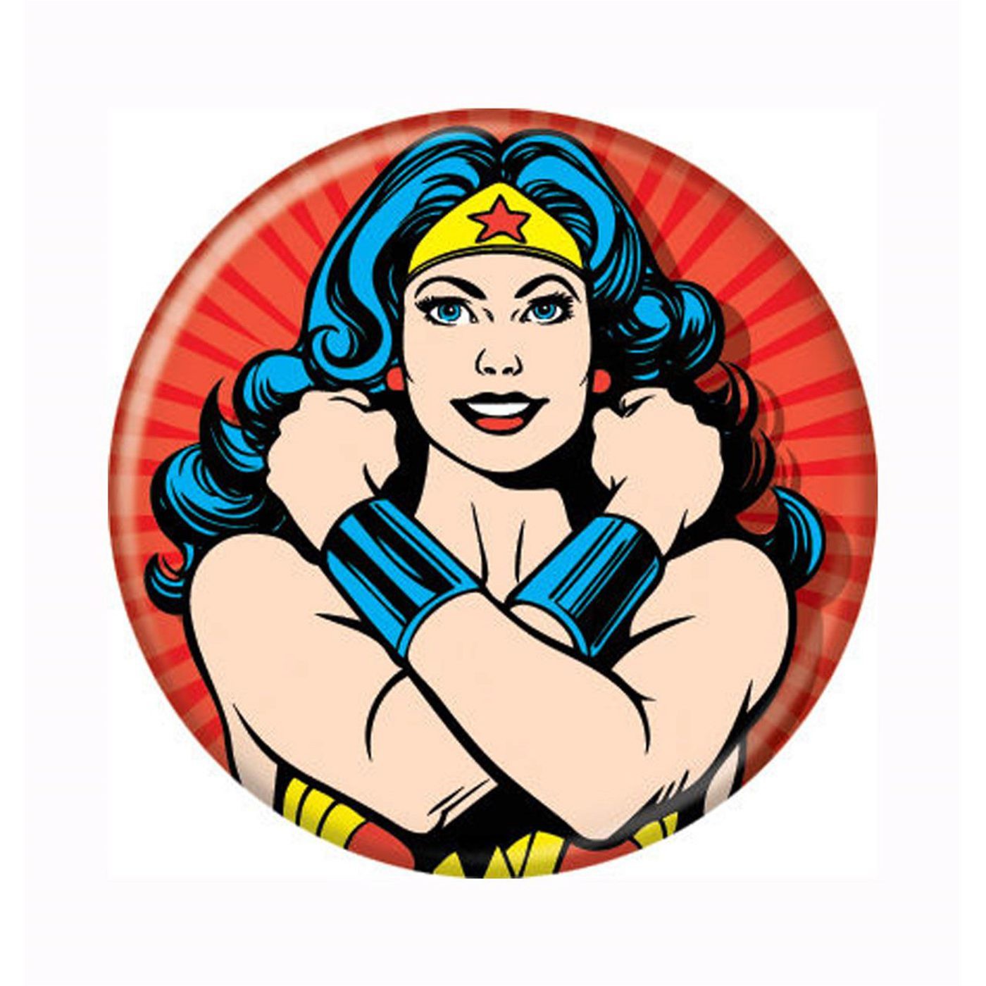 Wonder Woman Bracelets Crossed Button, White