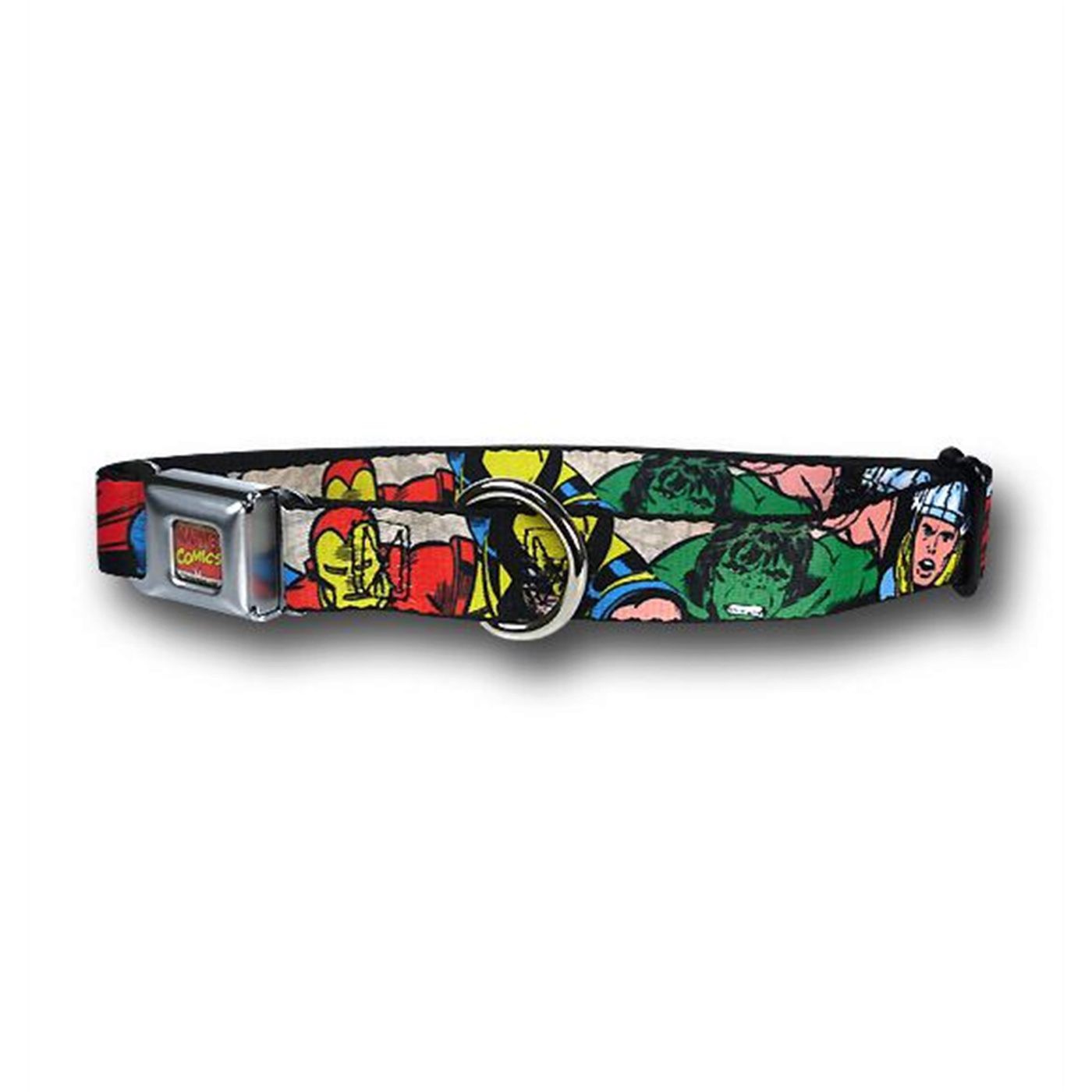 Marvel Heroes Dog Collar, Black