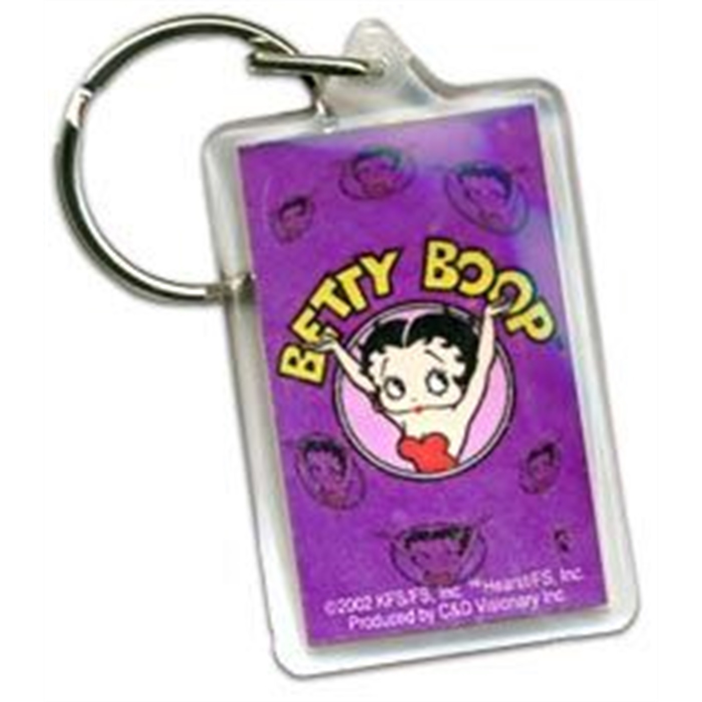 Betty Boop Keychain: Betty on Purple