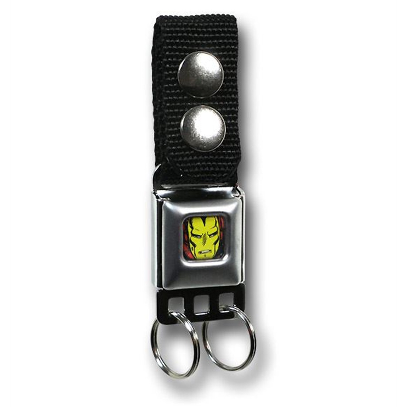 Iron Man Mini Seatbelt Keychain, Black