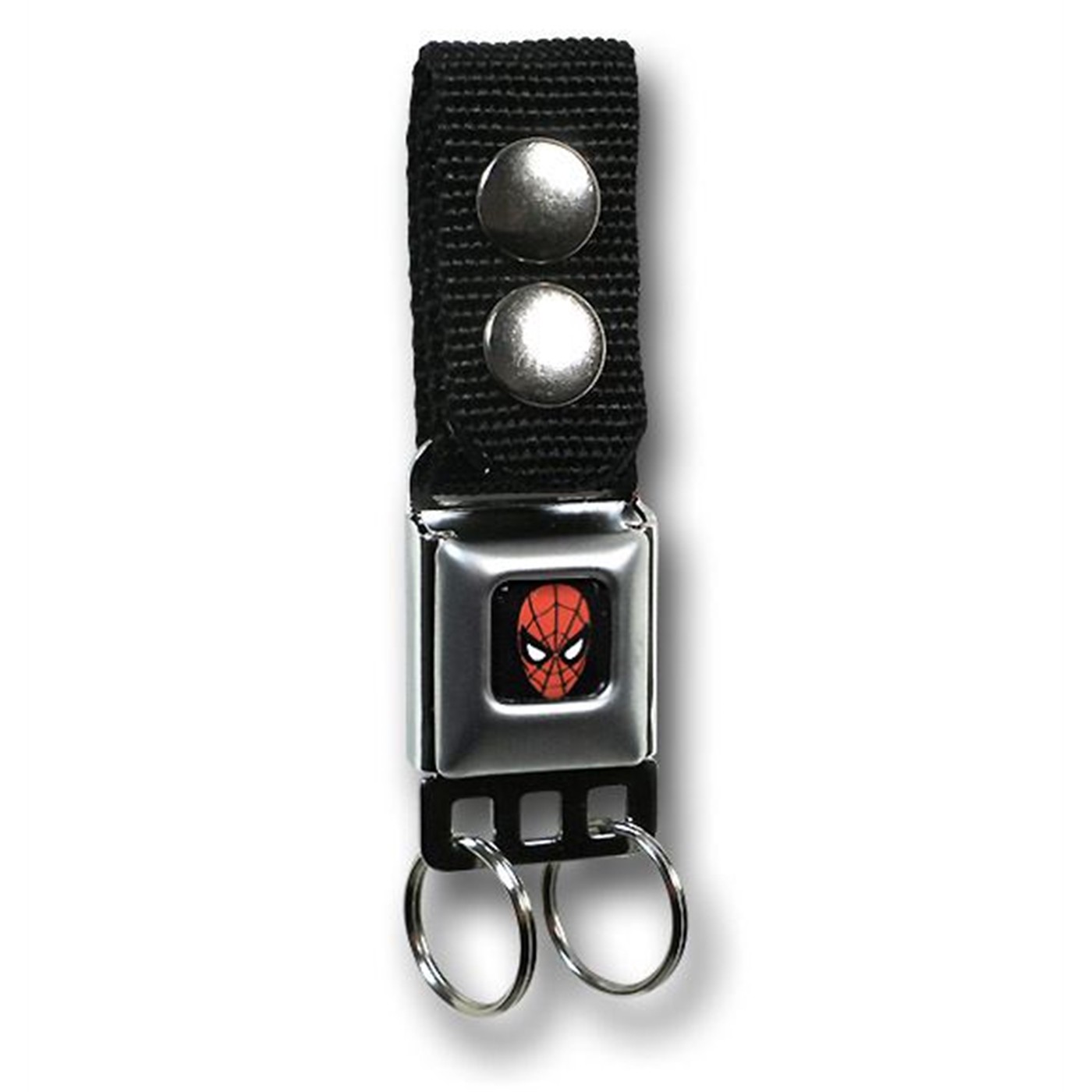 Spiderman Mini Seatbelt Keychain, Black